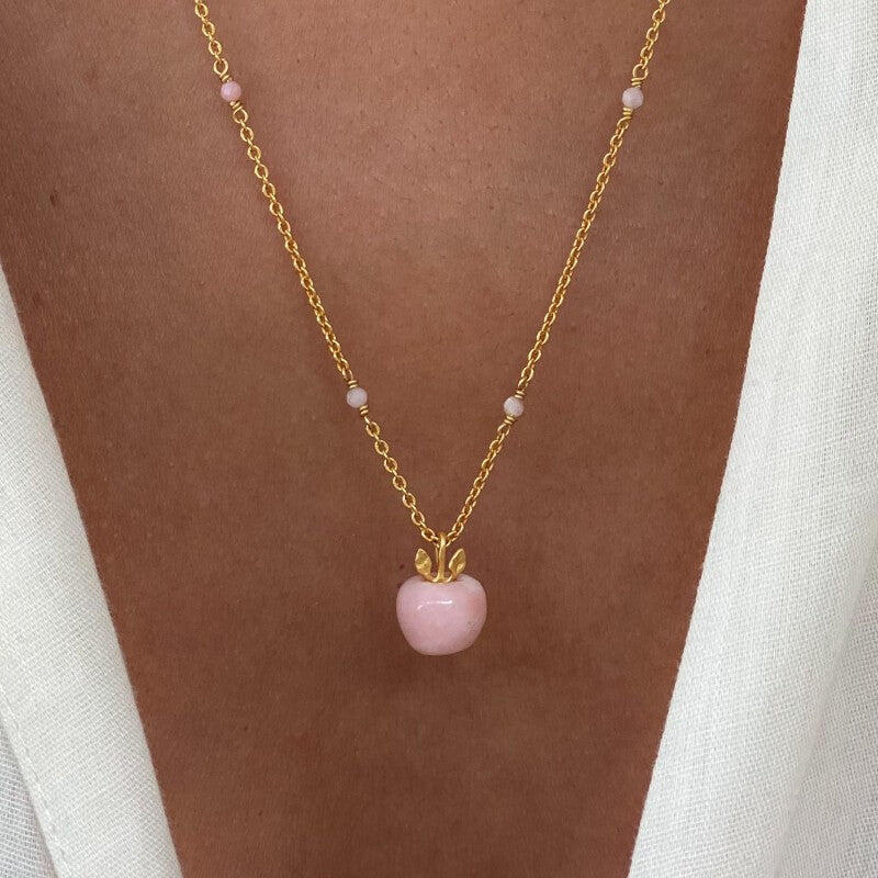 Lilibet Pink Apple Necklace