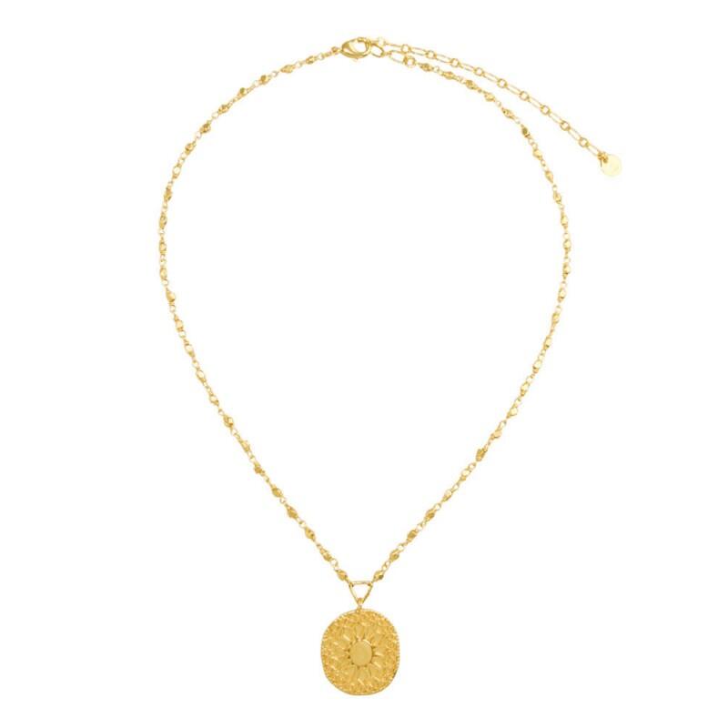 Soleil Gold Disc Necklace