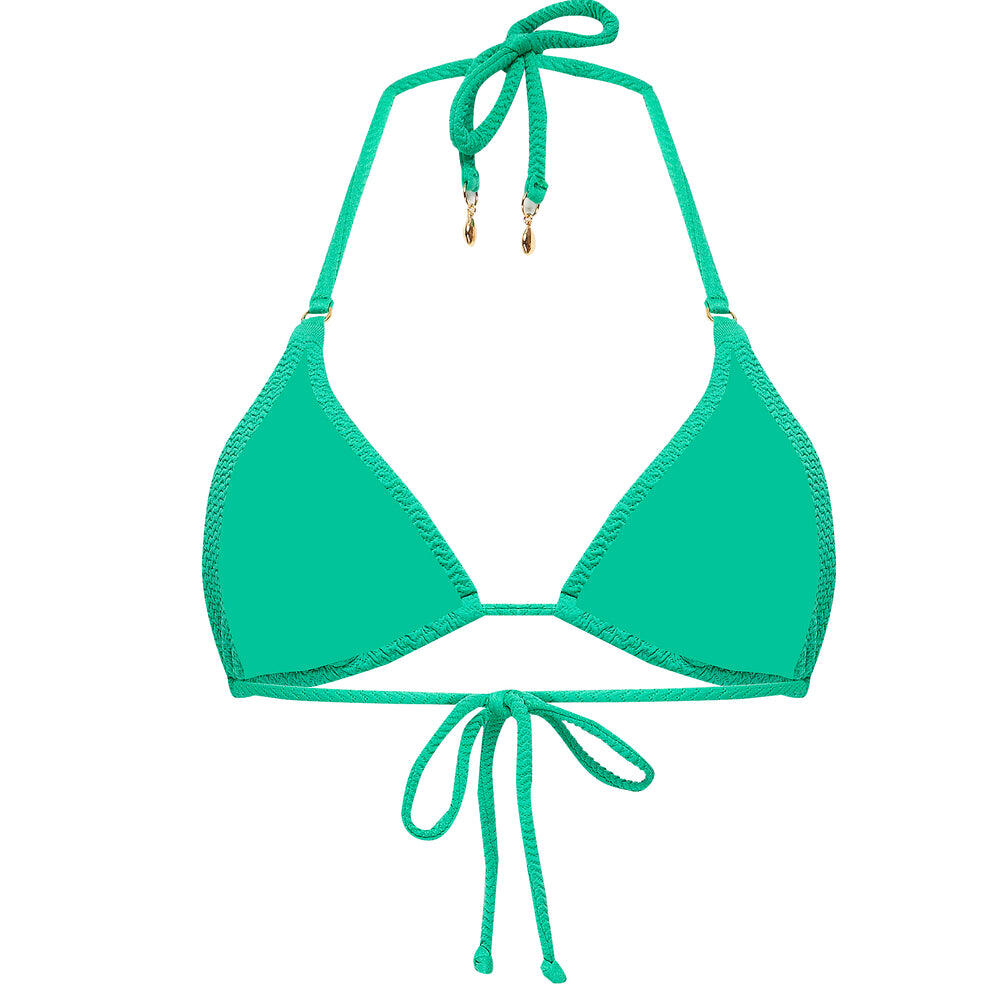 Sea Dive Slide Tri Bikini Top Jade