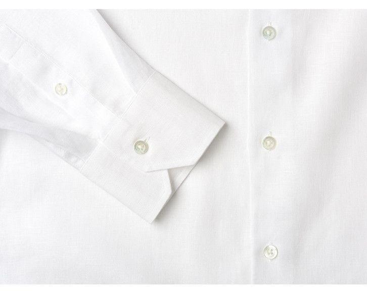 White Long Sleeve Linen Shirt
