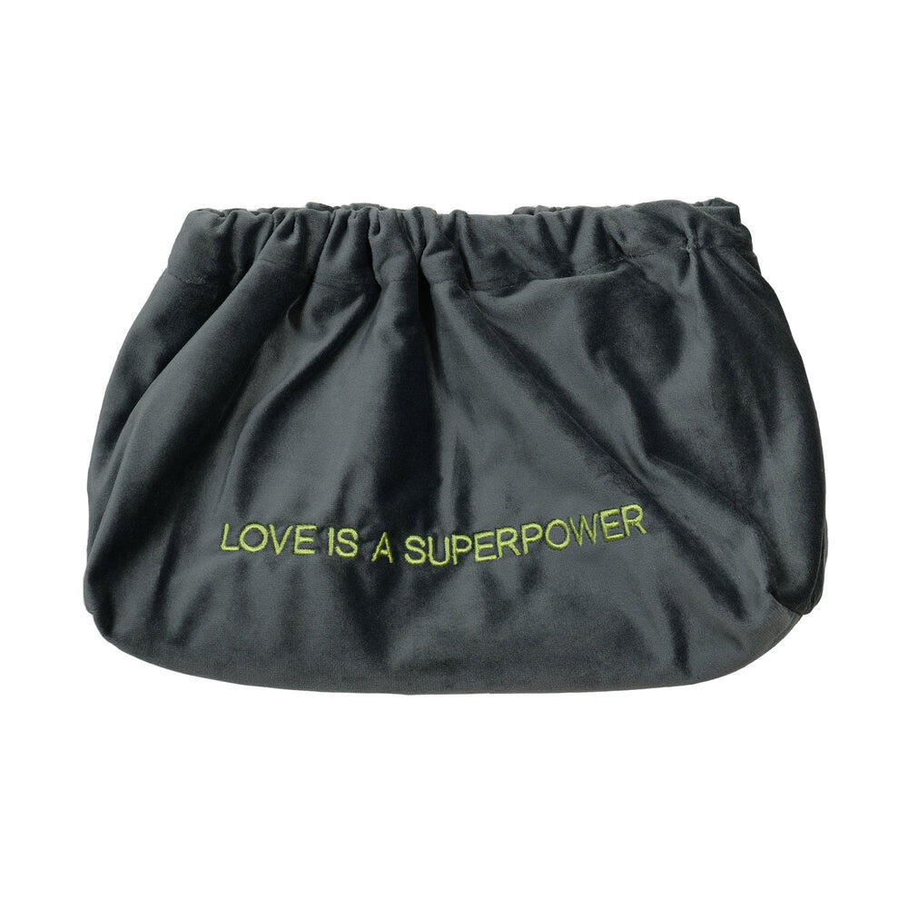 Velvet Clutch Bag Love Is A Superpower