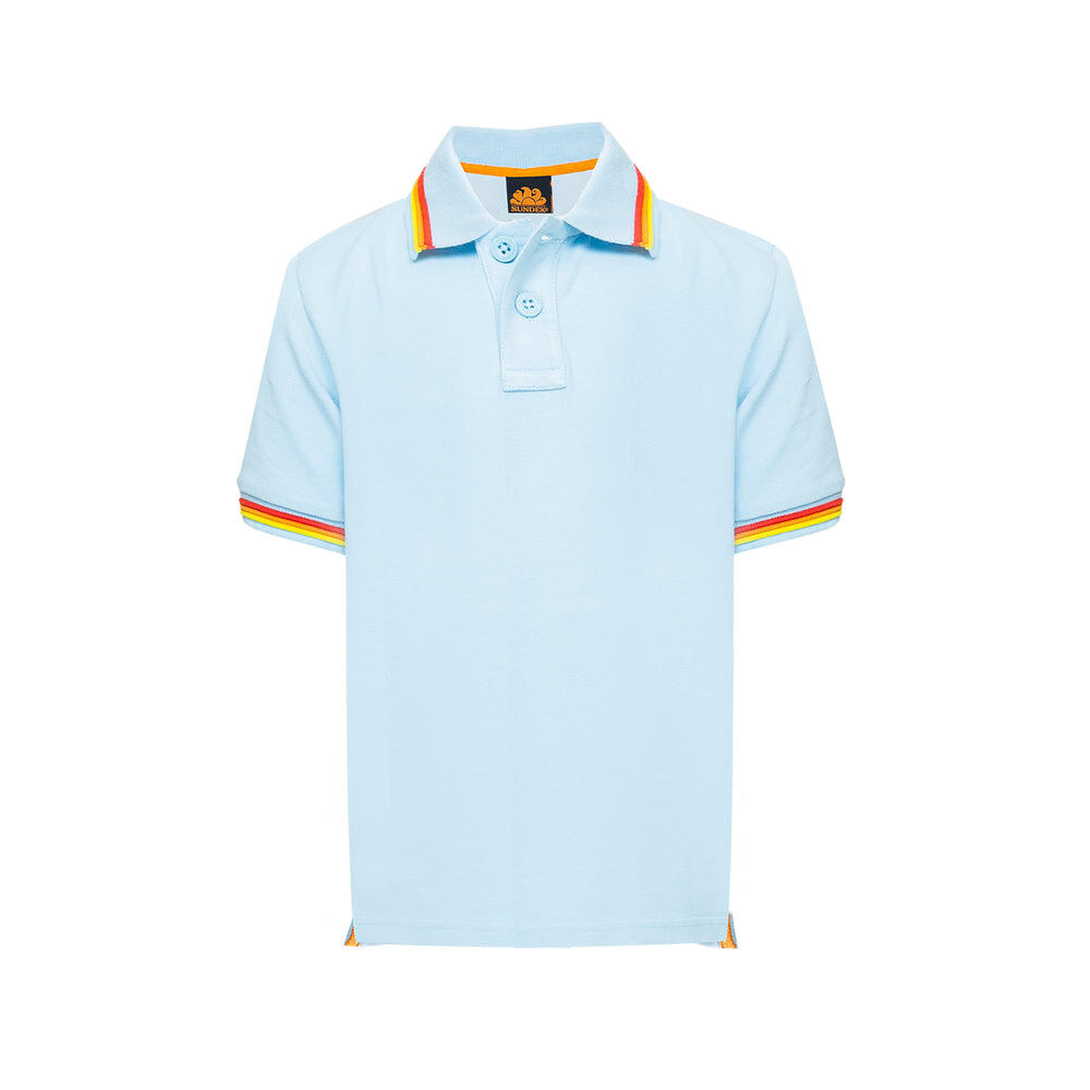kids polo shirt in light blue 