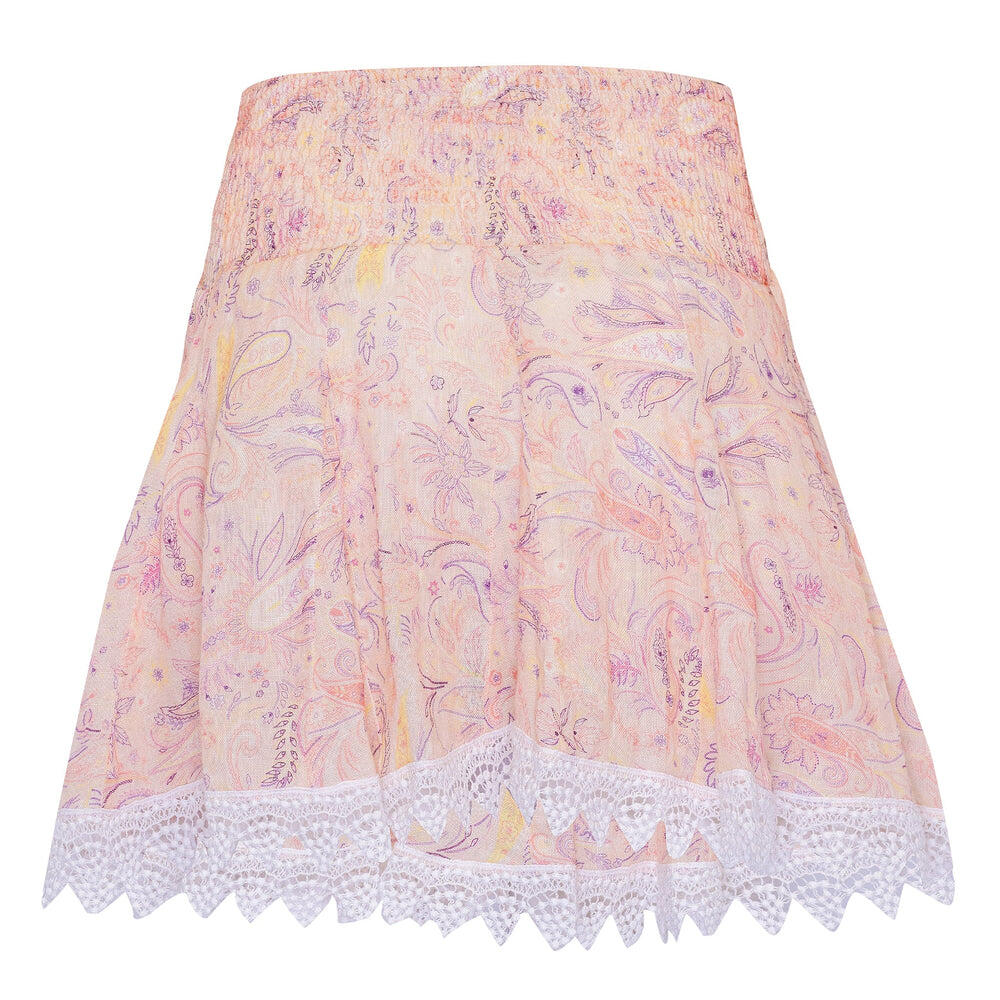 Cerere Linen Top And Tiche Skirt Paisley Pink