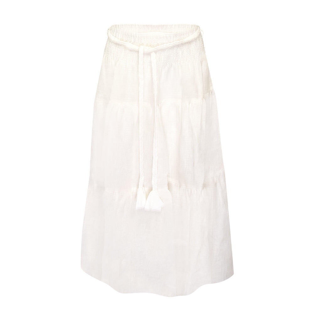 Koko Long Skirt Linen Ivory