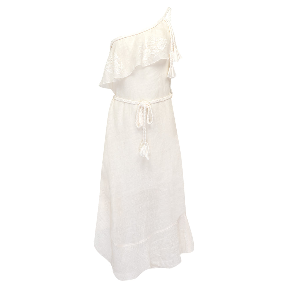 Lila Dress Linen Ivory