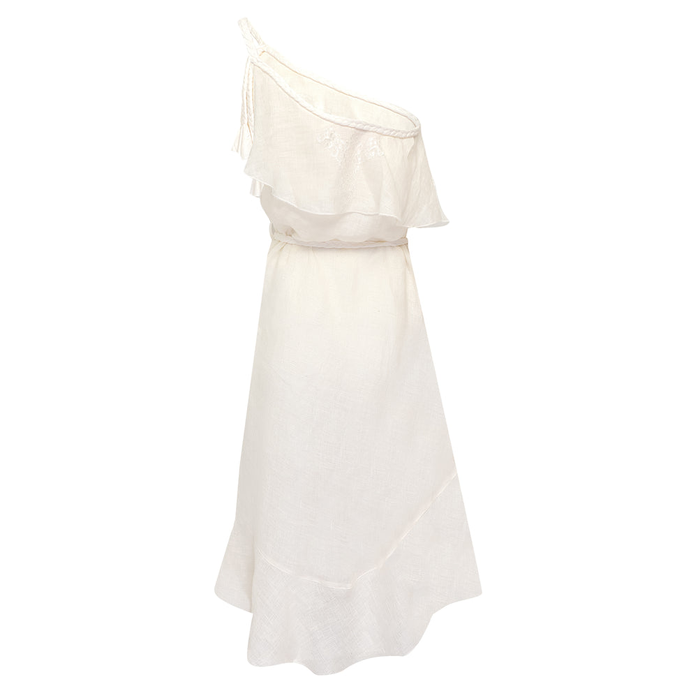 Lila Dress Linen Ivory
