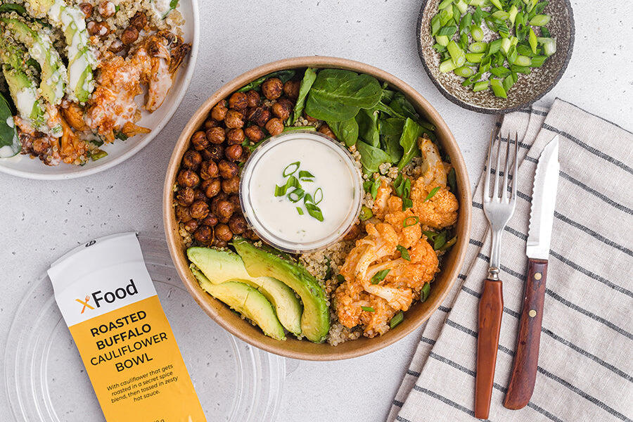Roasted Buffalo Cauliflower Bowl