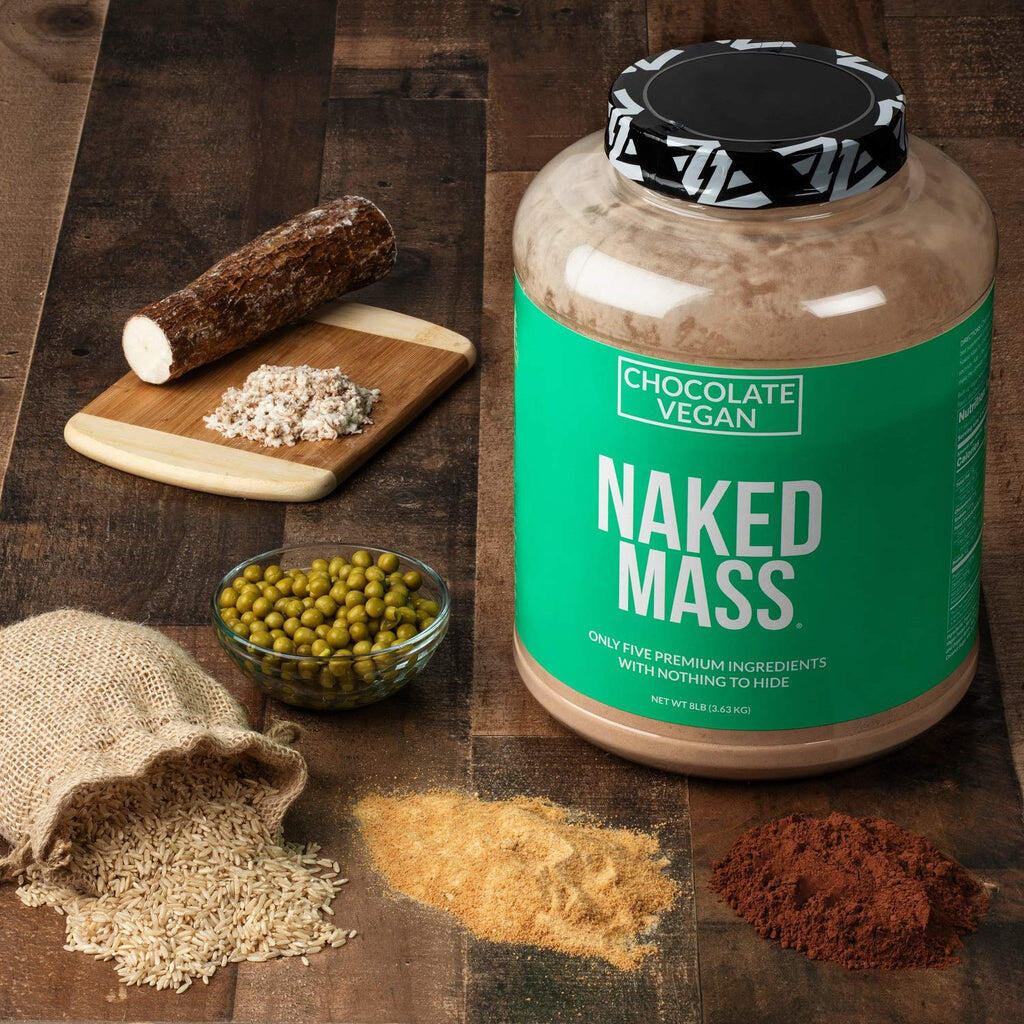 Chocolate Vegan Weight Gainer Supplement | Naked Vegan Mass - 8LB