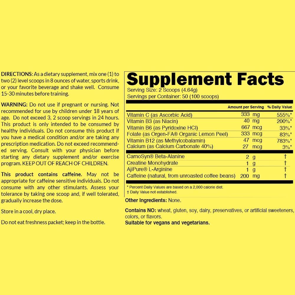Natural Pre Workout Supplement | Naked Energy - 50 Servings