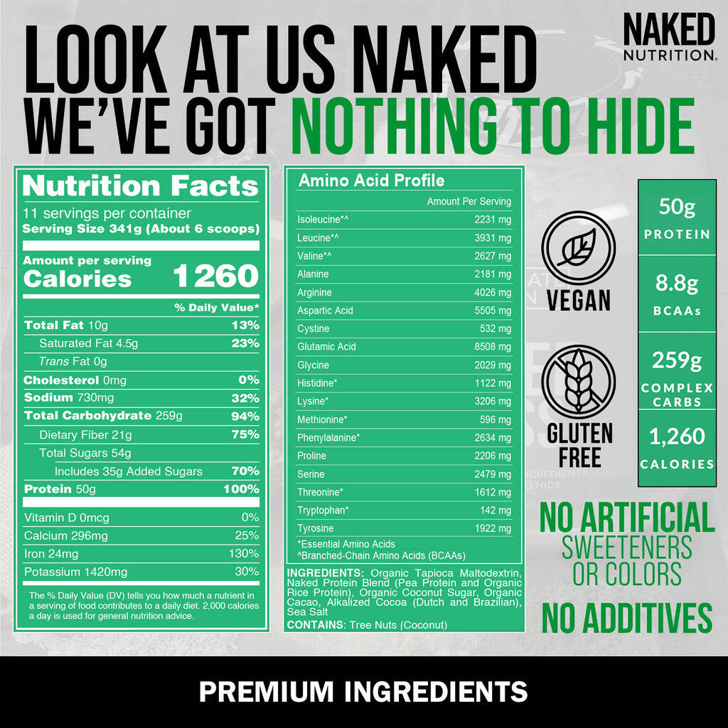 double chocolate plant-based weight gainer certifications