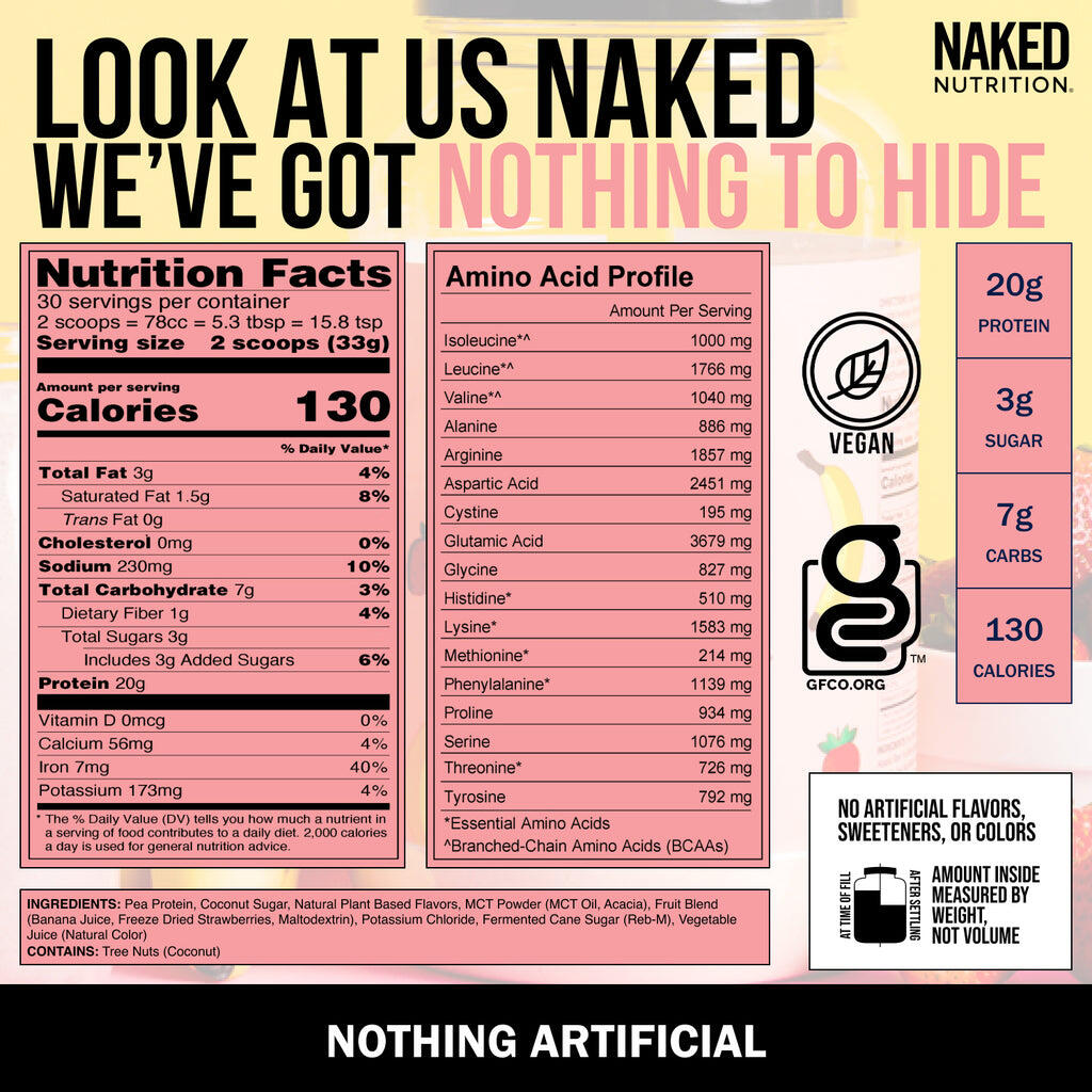 naked shake nutrition facts and amino acids