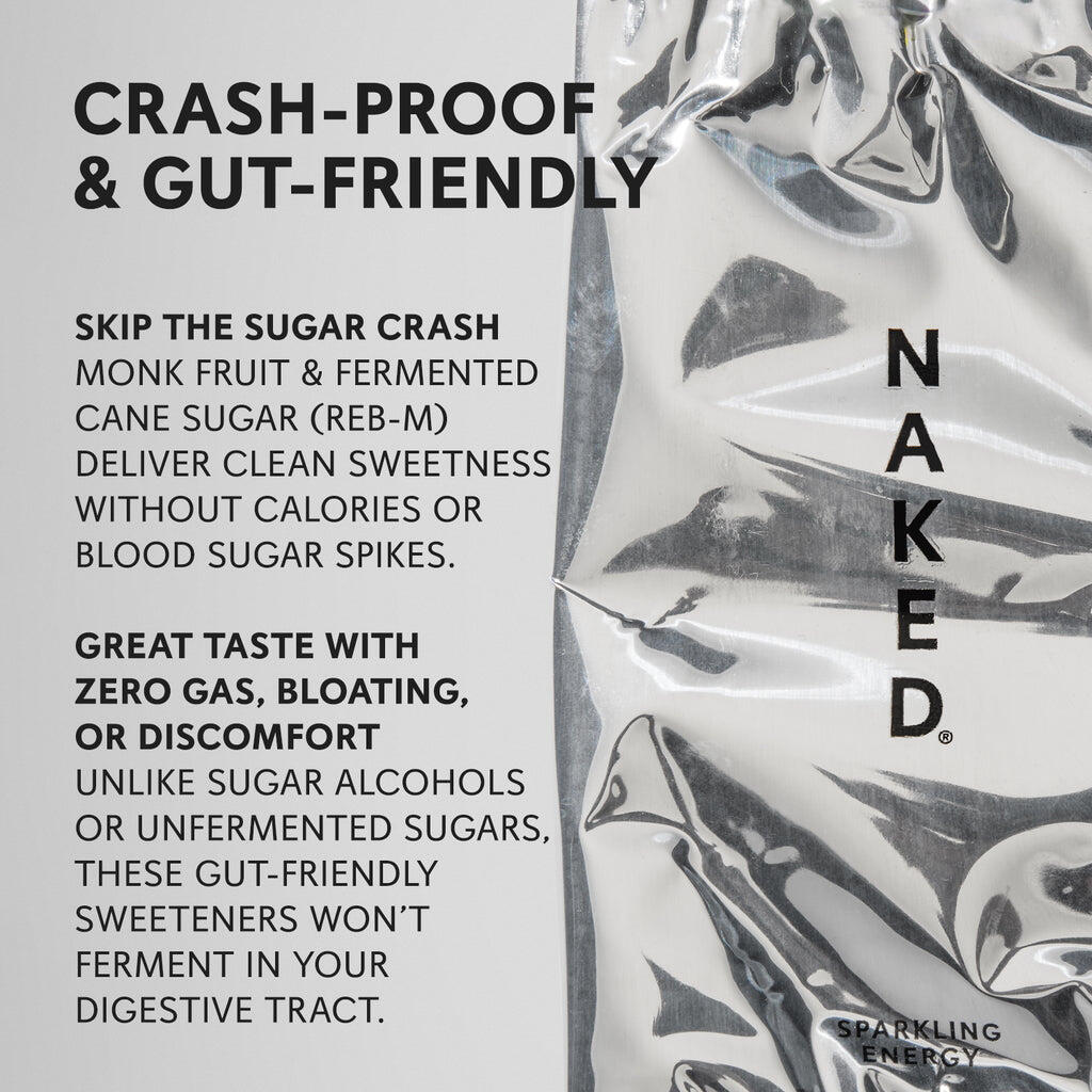 Lemonade Naked Sparkling Energy | Clean Energy Drink - 12 Cans