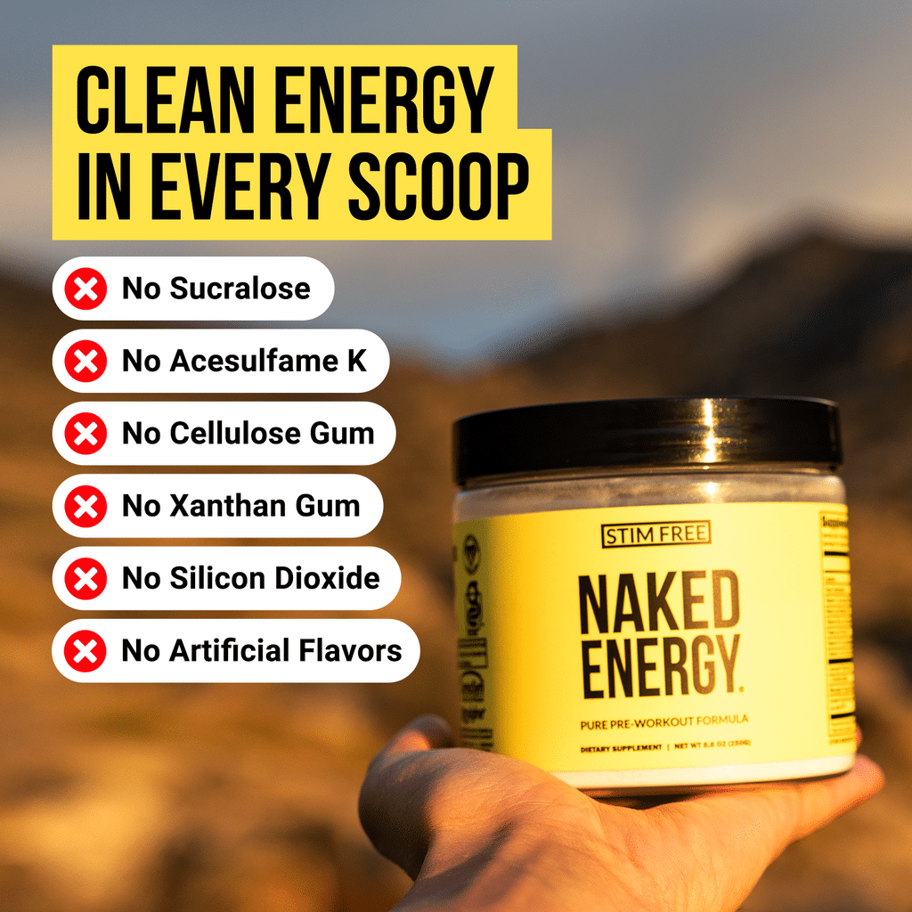 Stim Free Pre Workout | Stim Free Naked Energy - 50 Servings