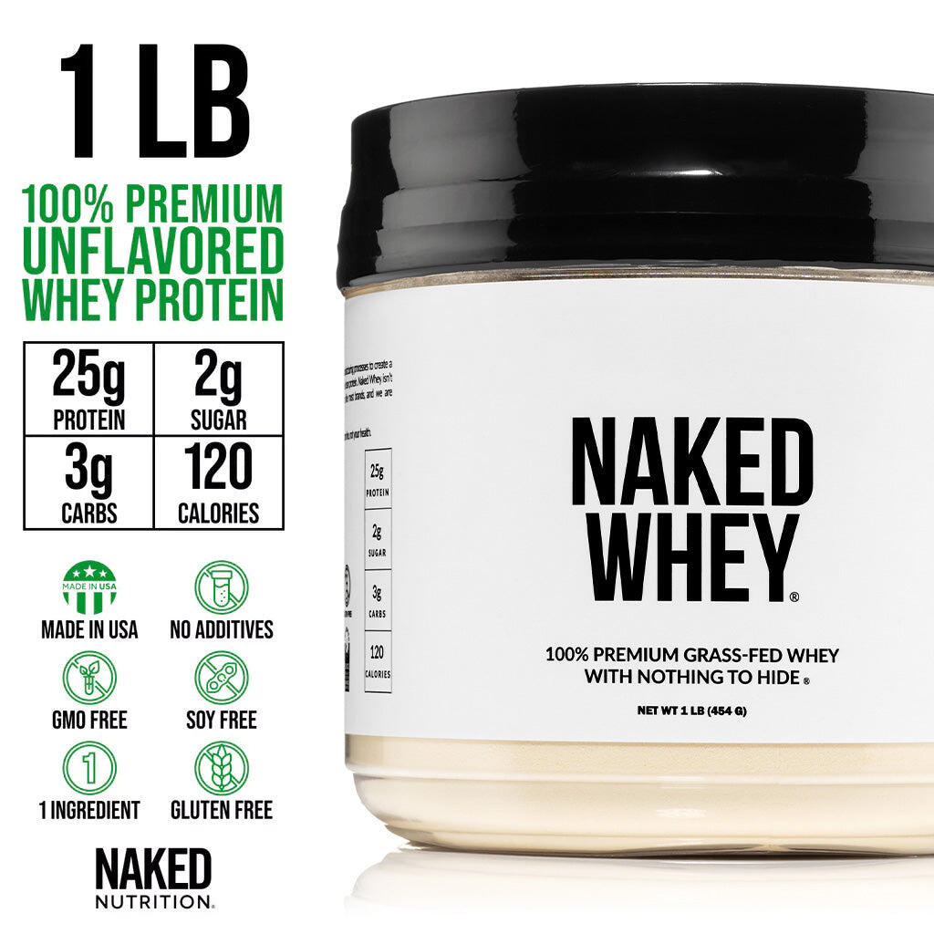 grass-fed whey protein powder unflavored pdp_featured Variant: 1LB