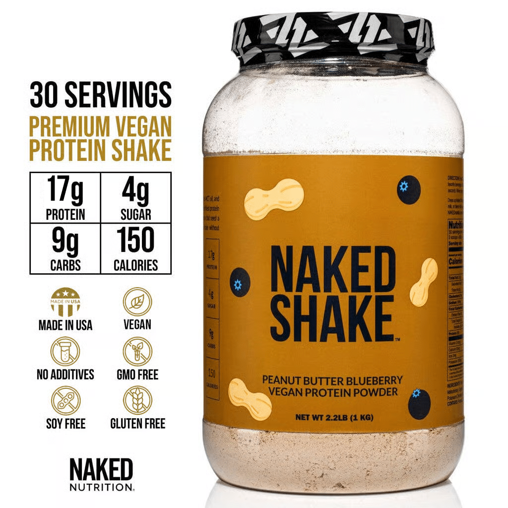 peanut butter blueberry protein shake