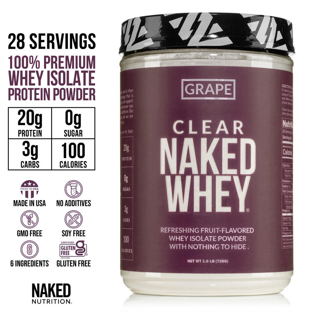 Grape Whey Protein Isolate  Clear Naked Whey – Naked Nutrition