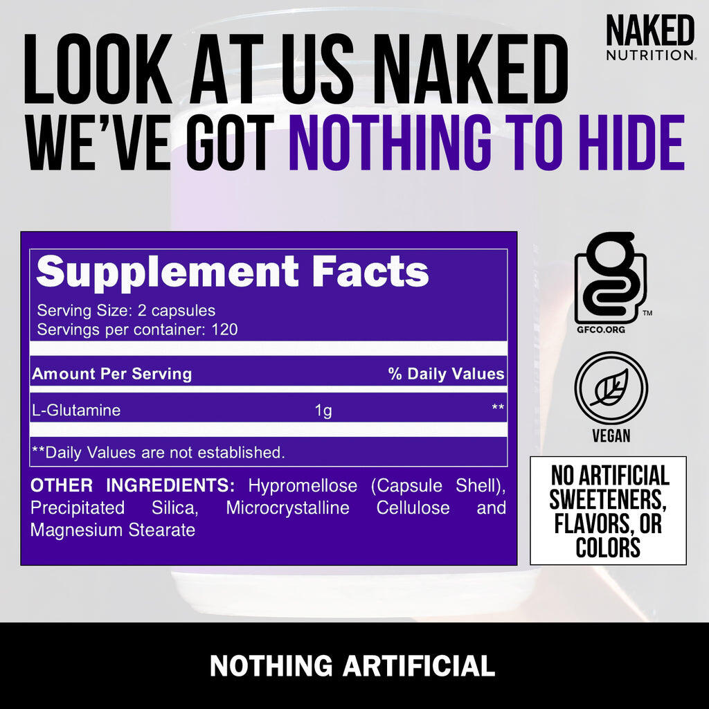 naked glutamine capsules nutrition