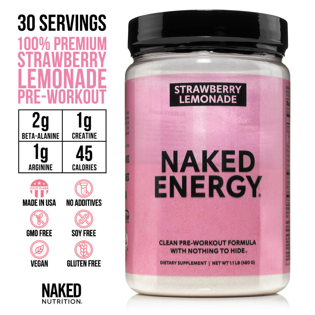 Strawberry Lemonade Pre Workout Supplement | Naked Energy - 30 Servings