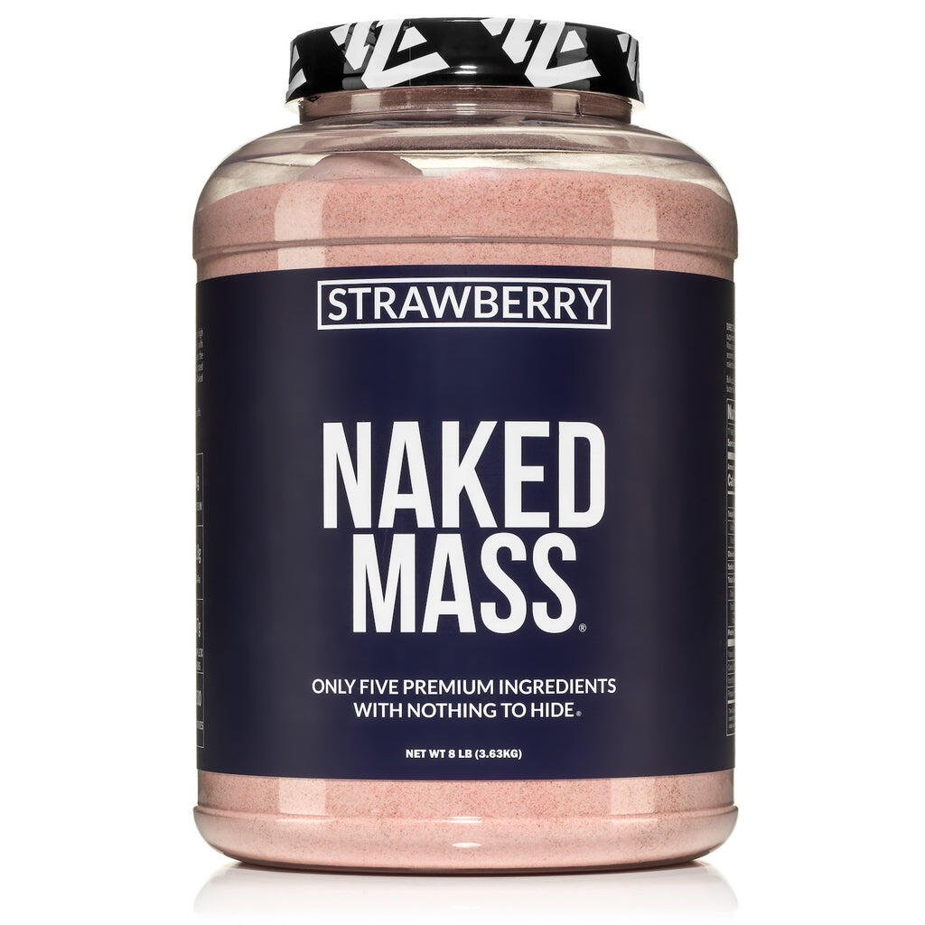 Strawberry Weight Gainer Protein Supplement | Naked Mass - 8LB