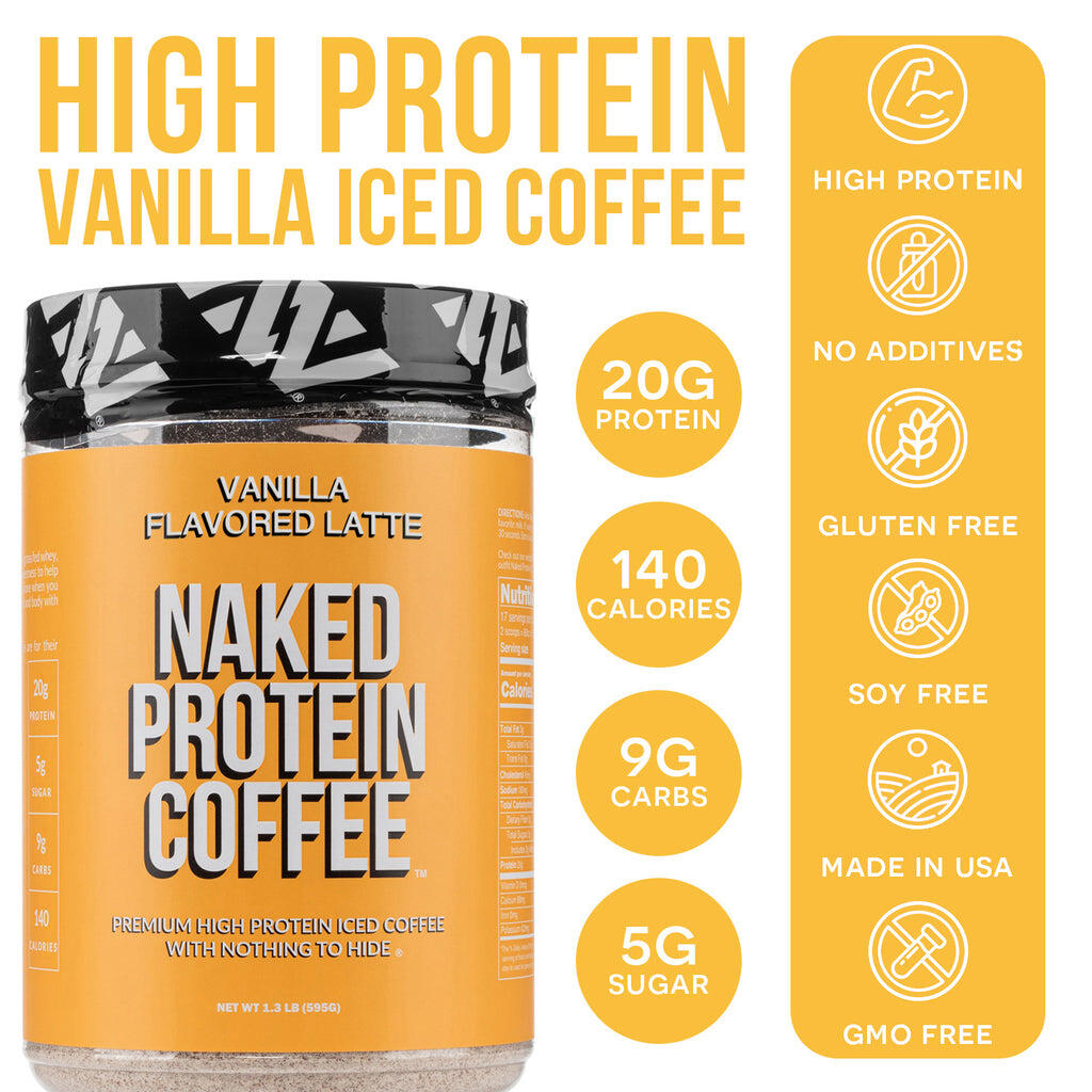 iced protein coffee vanilla flavored