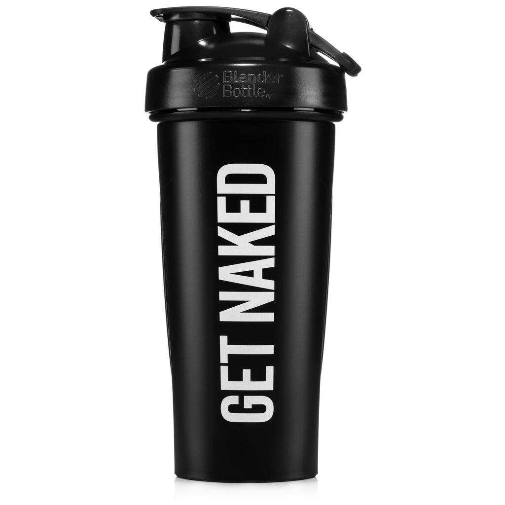GET NAKED Naked Nutrition Shaker Bottle with Blender Ball - 28oz - Black
