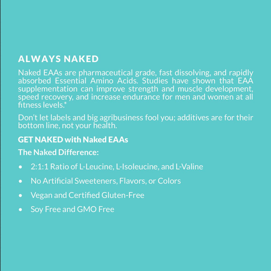 Essential Amino Acids Supplement | Naked EAAs - 50 Servings – Naked 