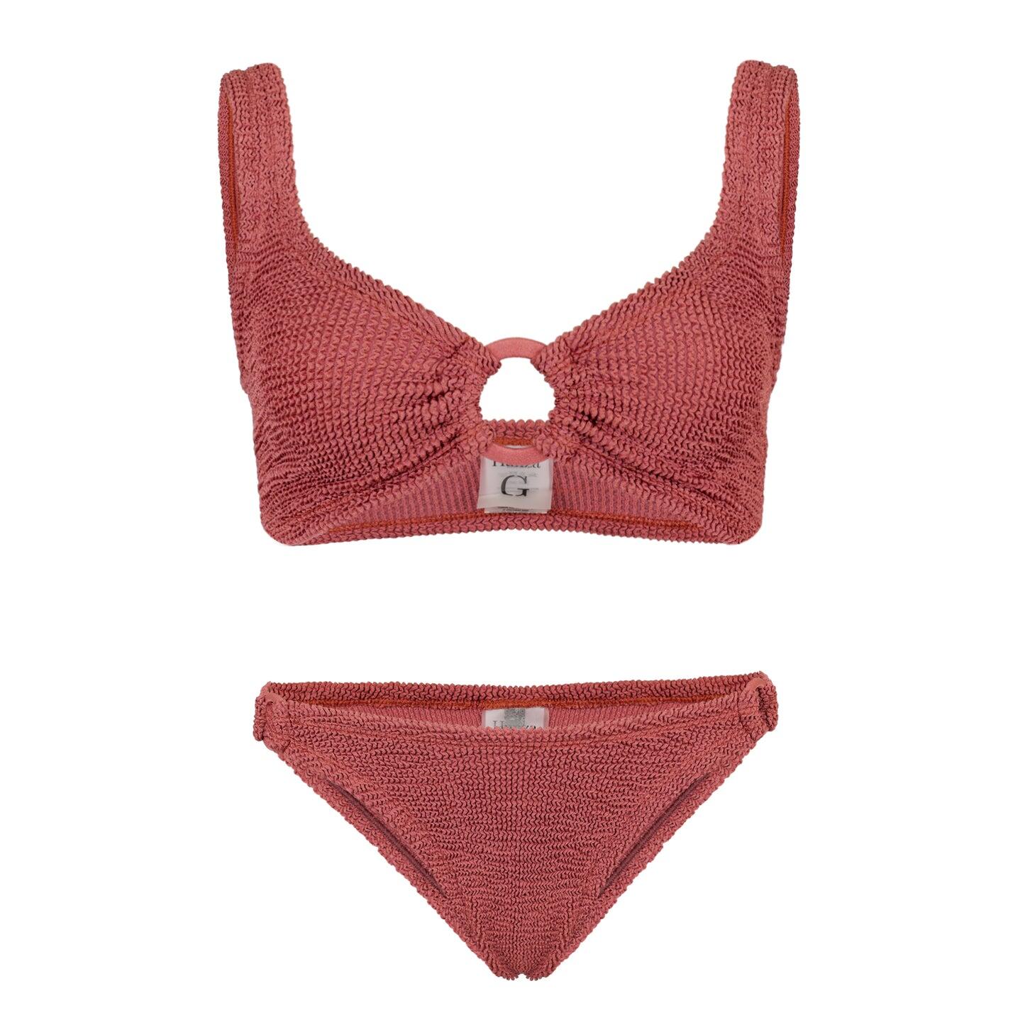 Hallie Bikini Metallic Rosewood - ONE SIZE - Bikini