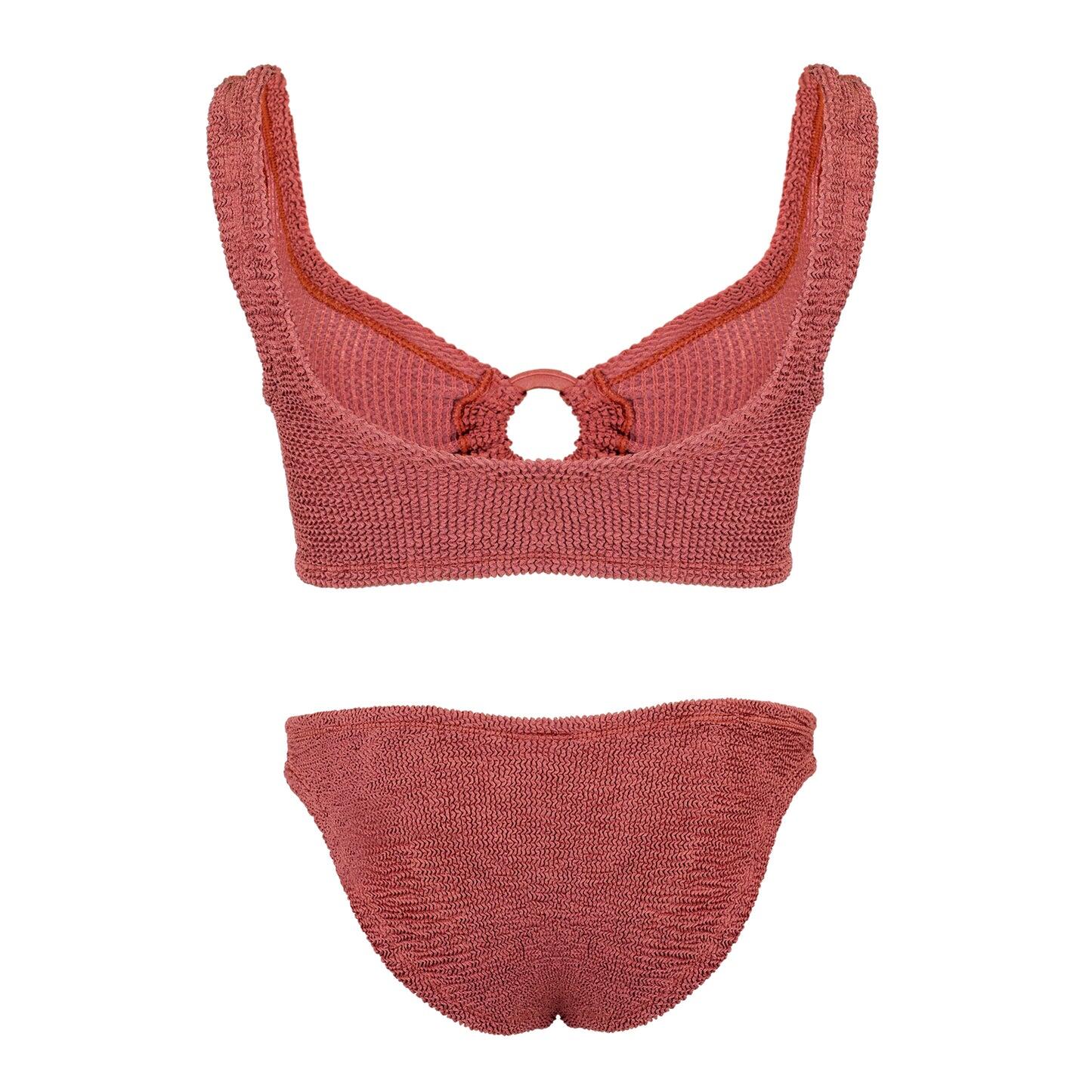 Hallie Bikini Metallic Rosewood - ONE SIZE - Bikini