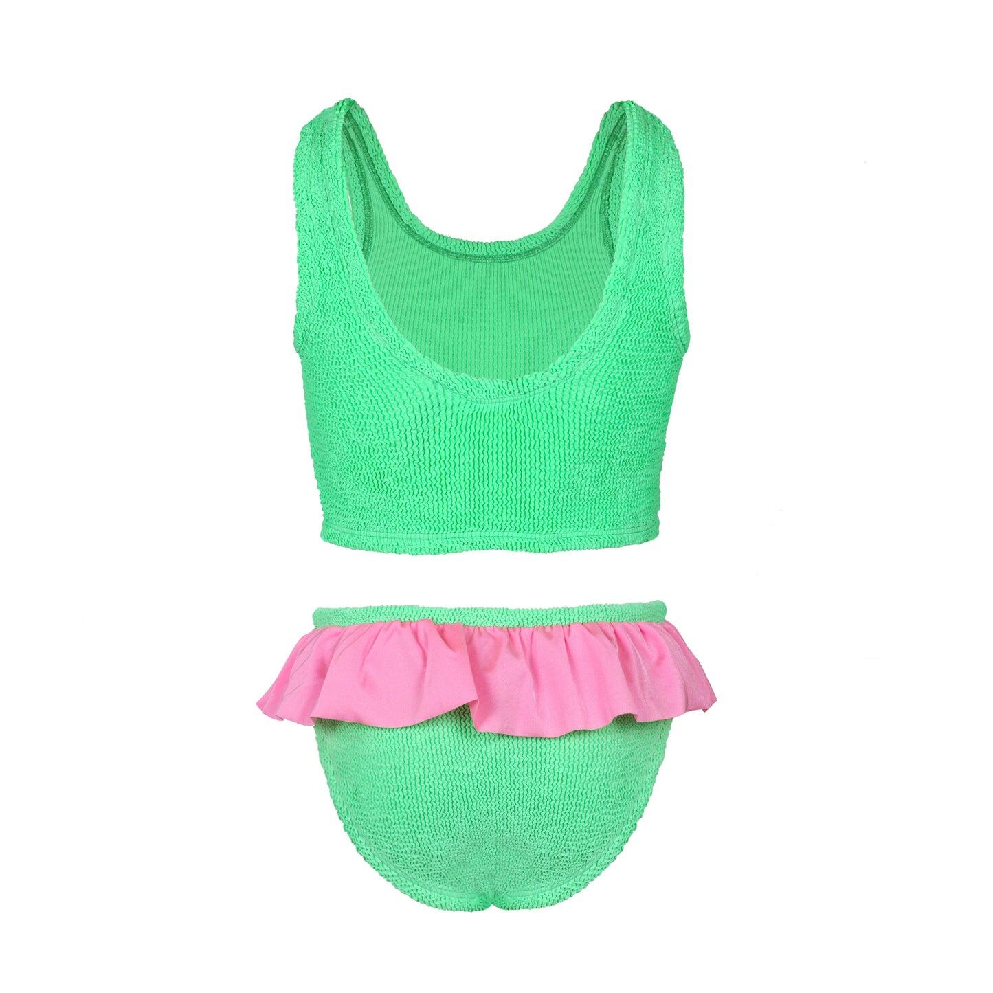 Baby Duo Olive Bikini Lime/Bubblegum