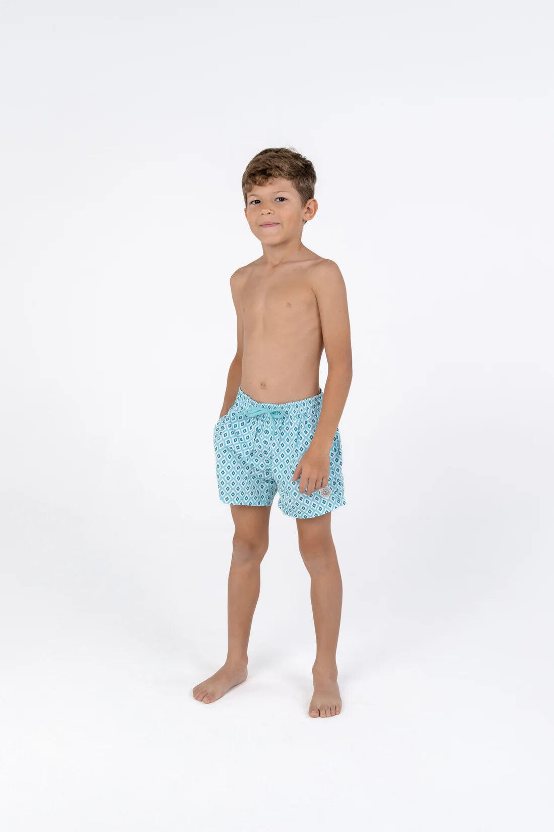 Boys Swim Shorts Diamond Green