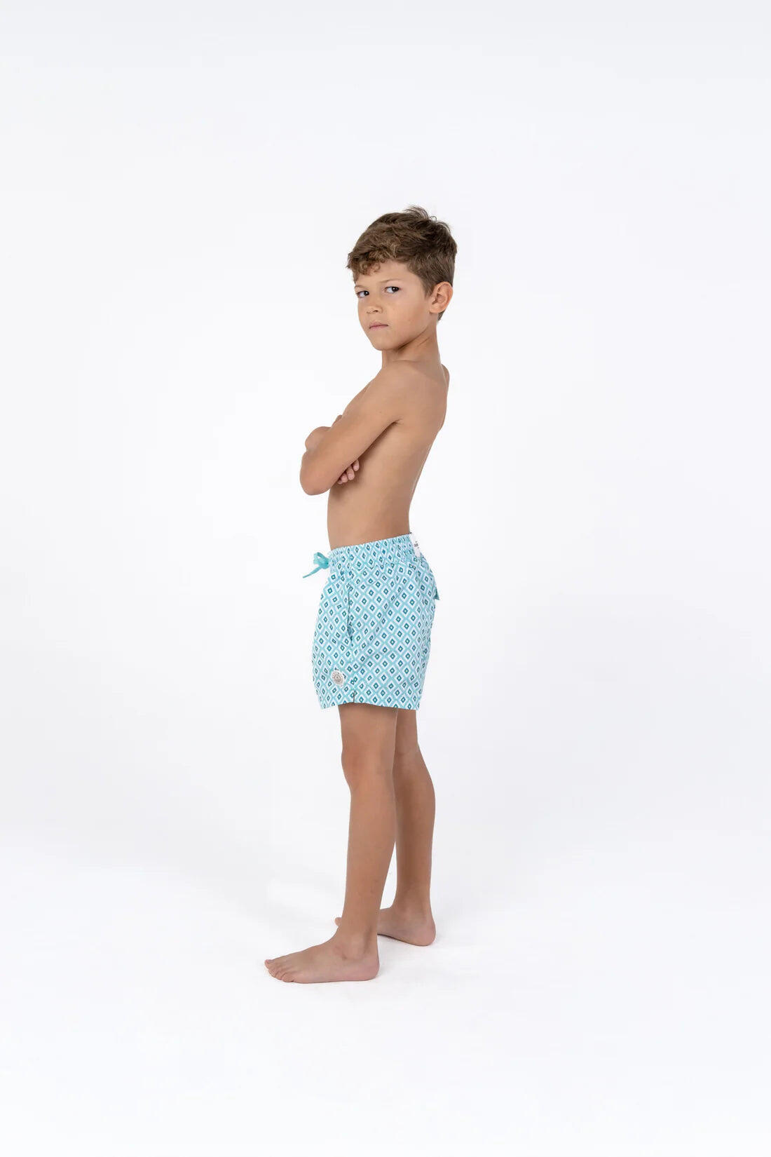 Boys Swim Shorts Diamond Green