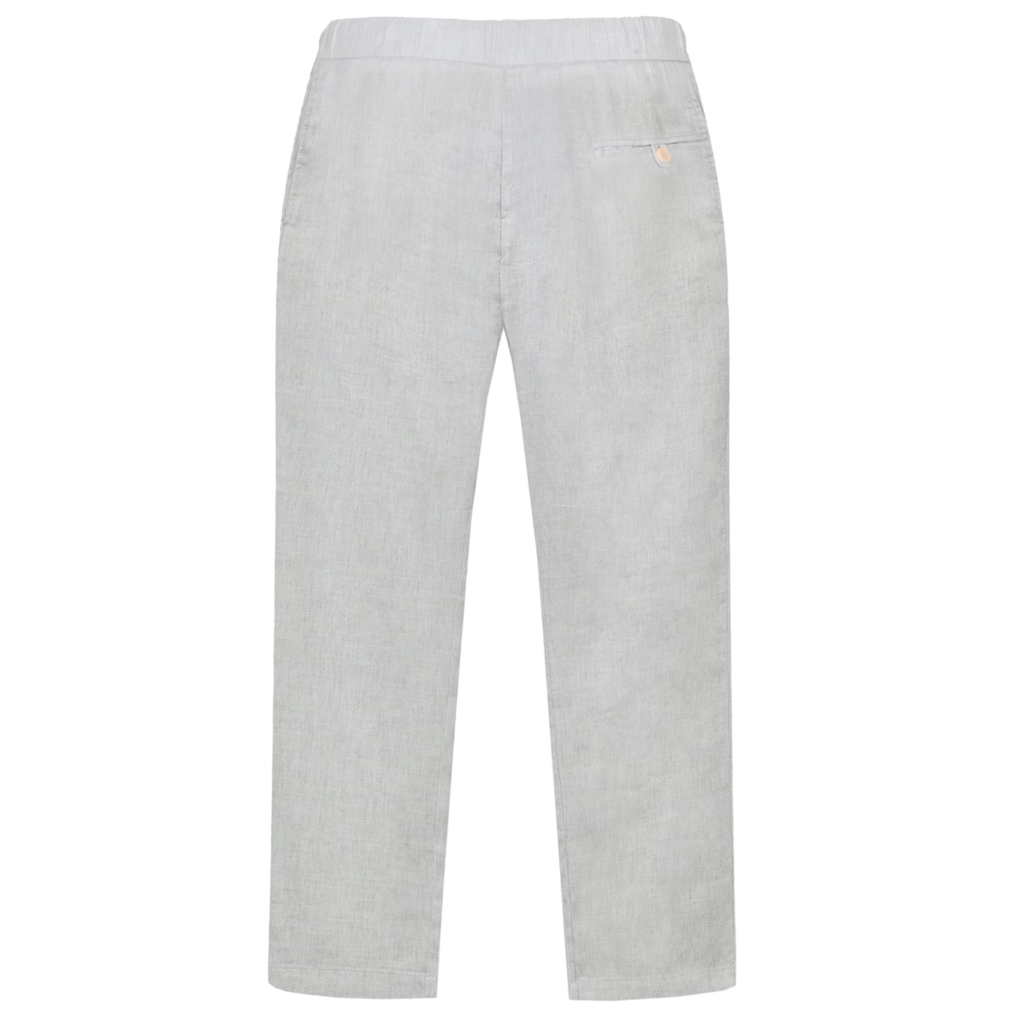 Oscar Linen Chinos Light Melange Grey - Trousers