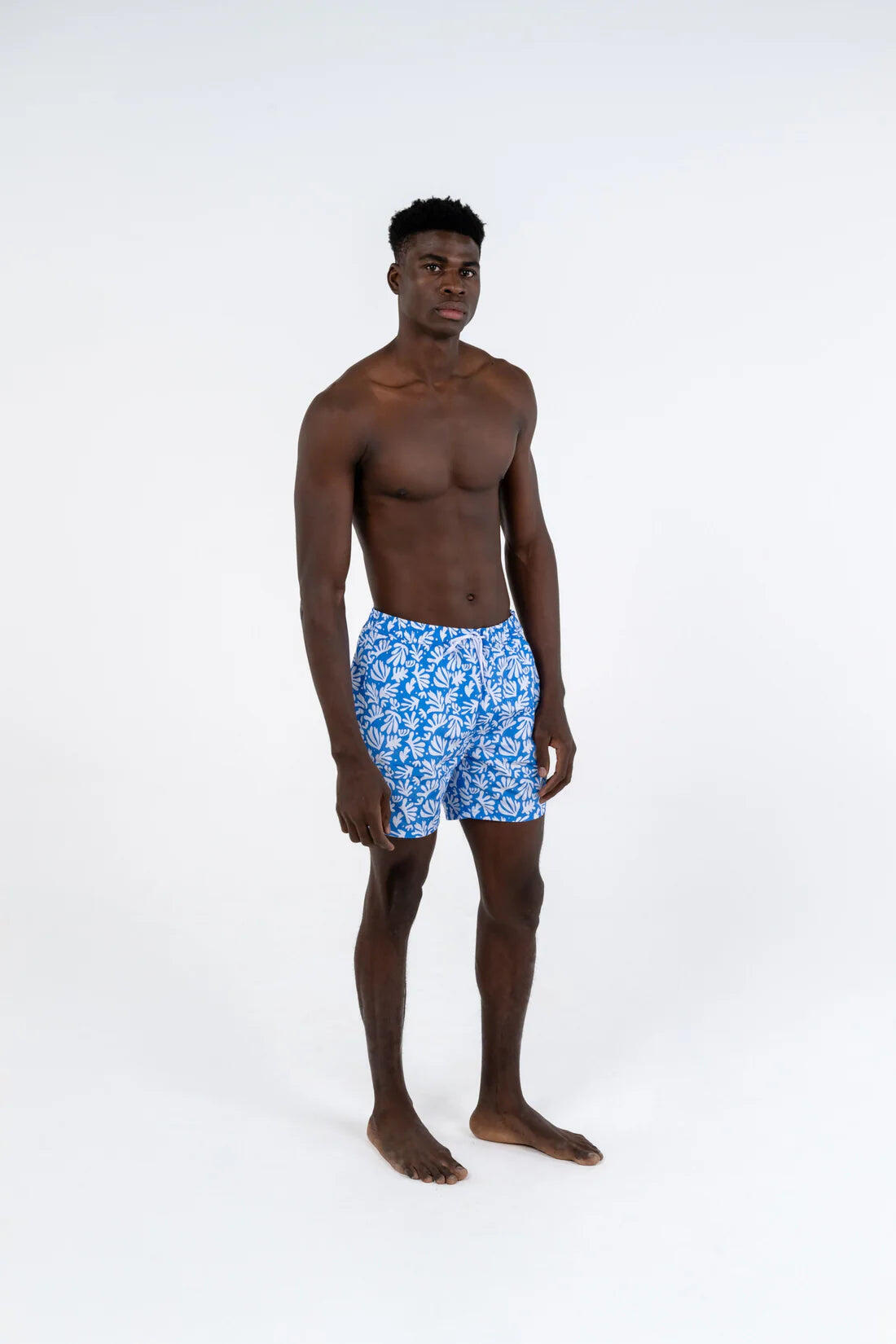 Men Swim Shorts Deep Sea Coral Blue