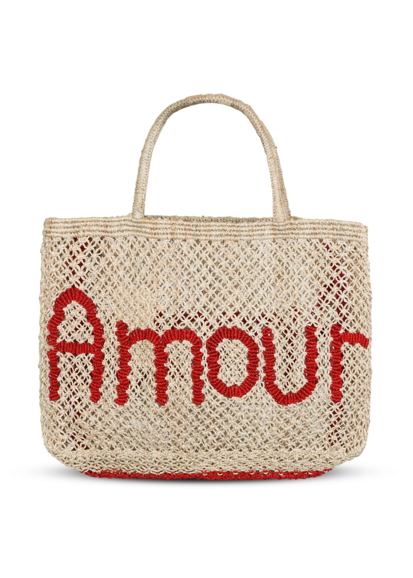 Amour Jute Bag Natural/Scarlet - Bag