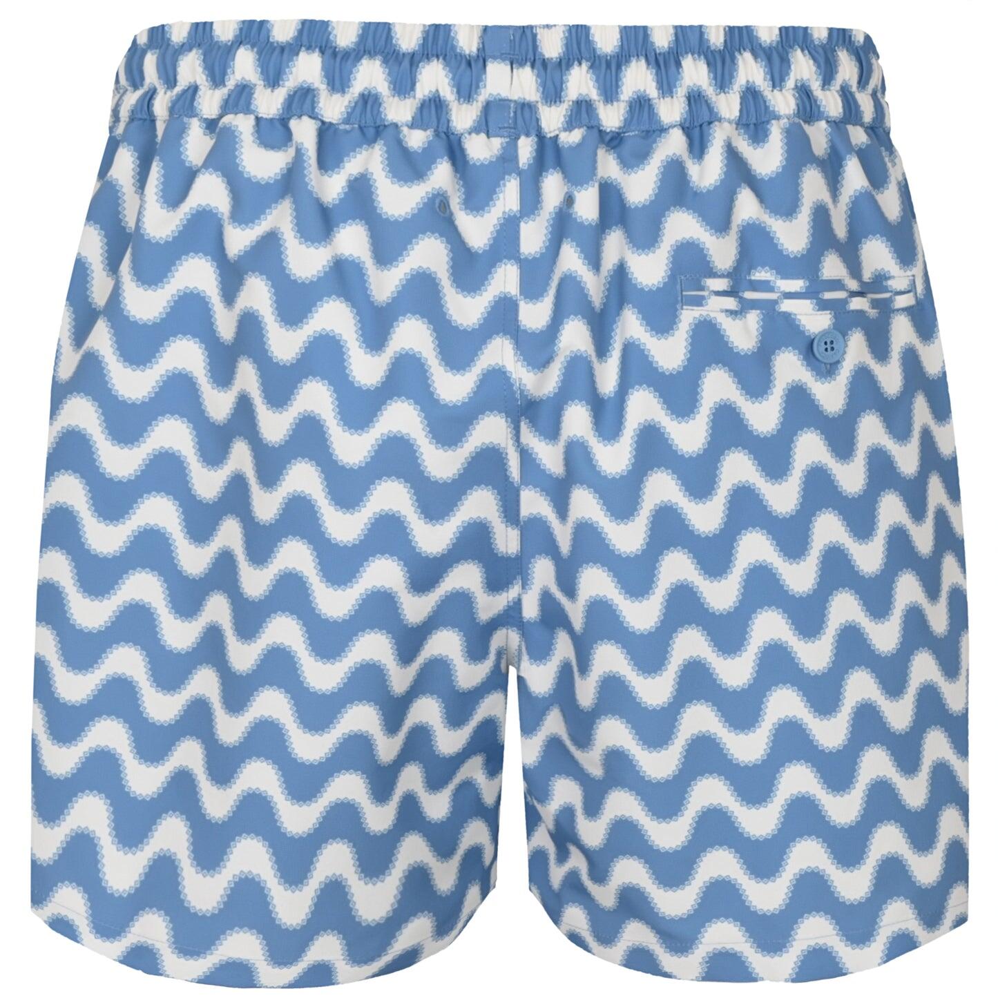 Rio Copacabana Decor Print Swimshorts Denim Blue - Swim Shorts