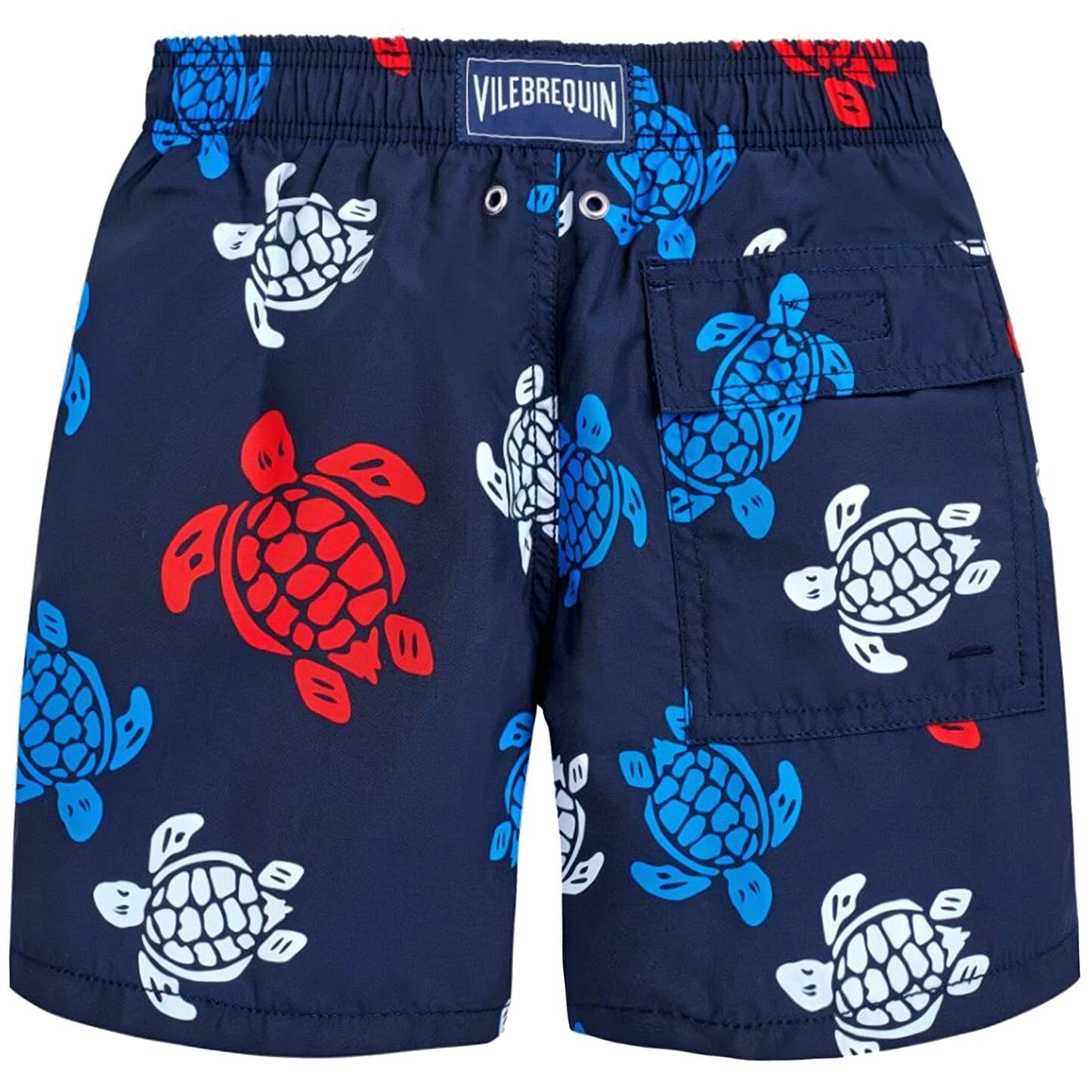 Men Swim Shorts Tortues Navy Blue - Men’s Swim Shorts