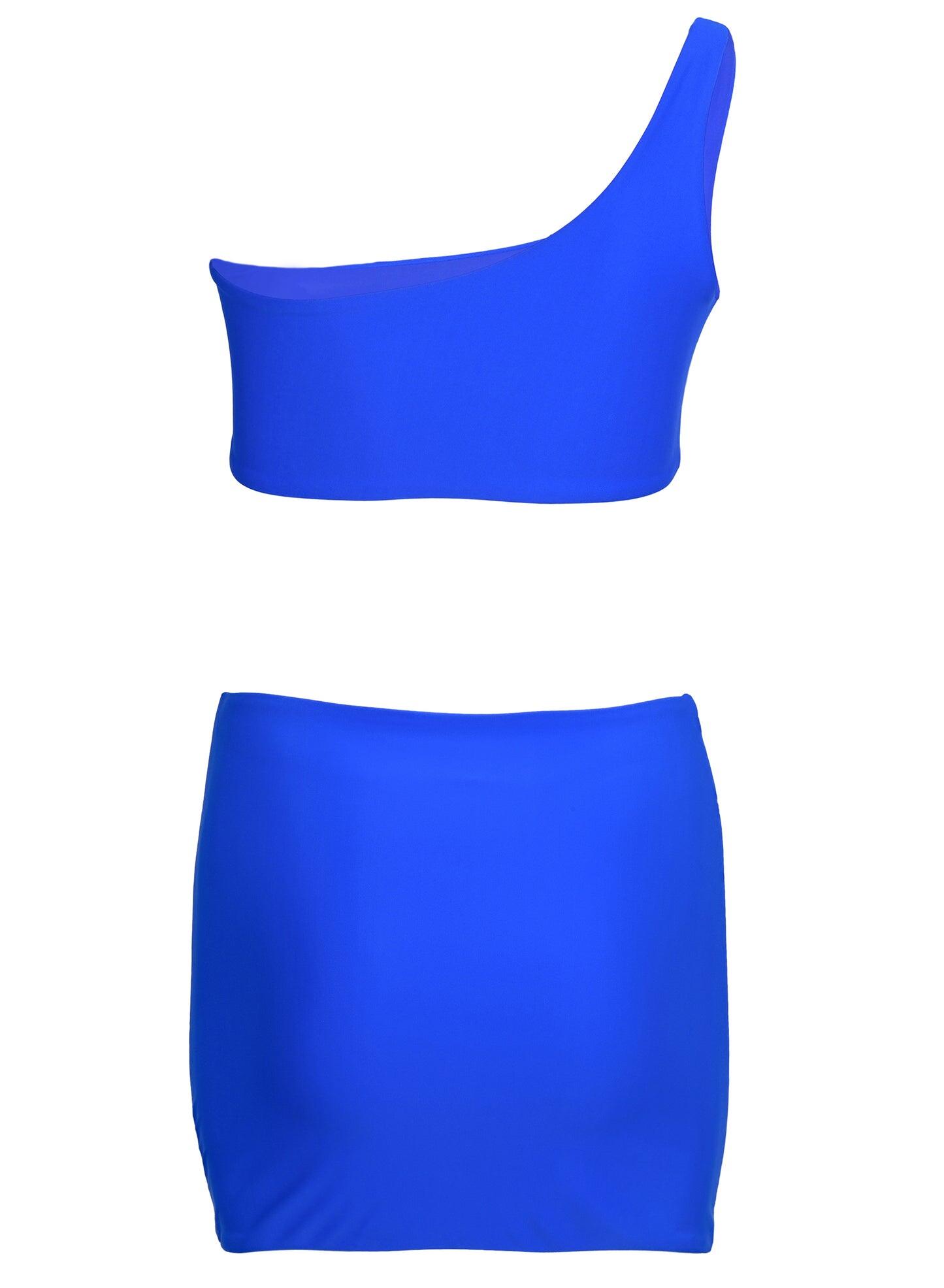 Callie Top & Skirt Blue - Set