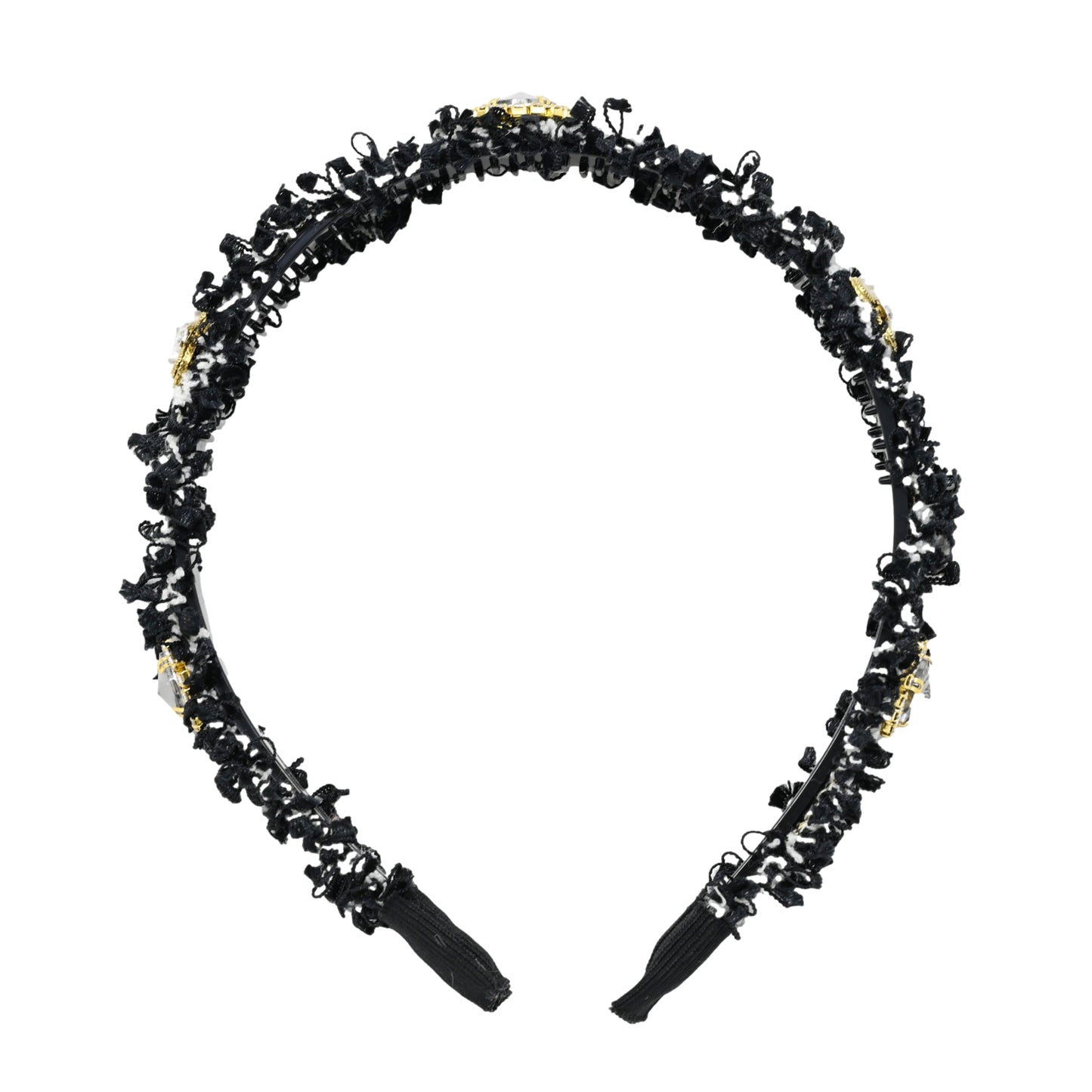 Woolen Gem Headband Black - Hair Accesories