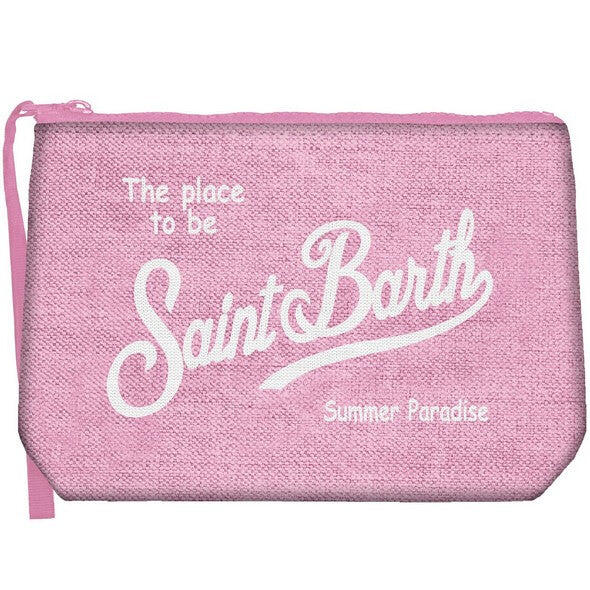 Aline Linen Pouch Pink