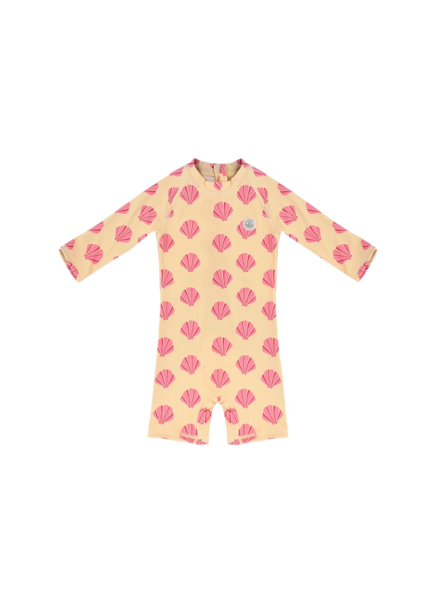 Baby Swimsuit Long Sleeve Beach Shells - One Piece