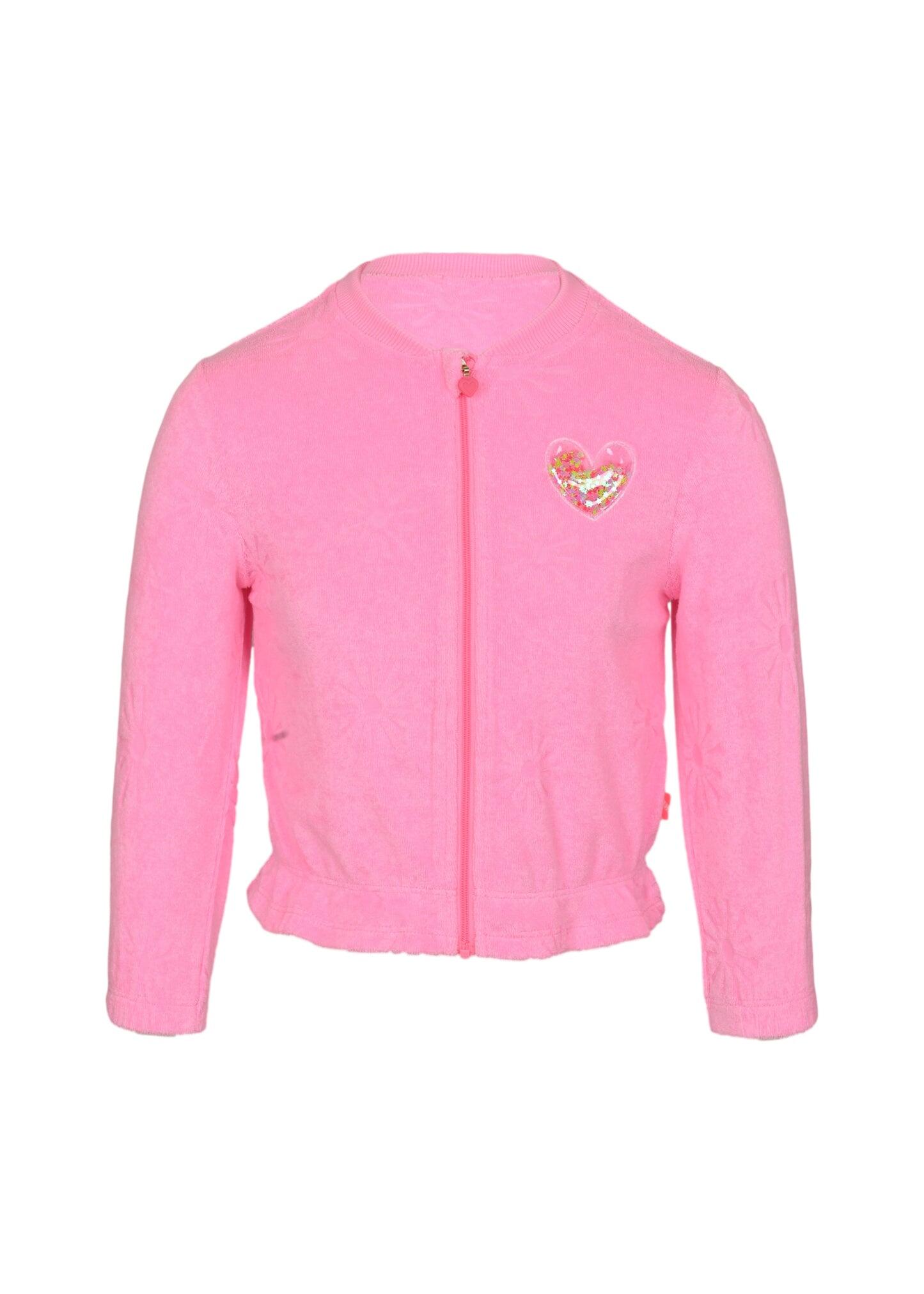 Zip Up Terry Cloth Cardigan and Short - Set