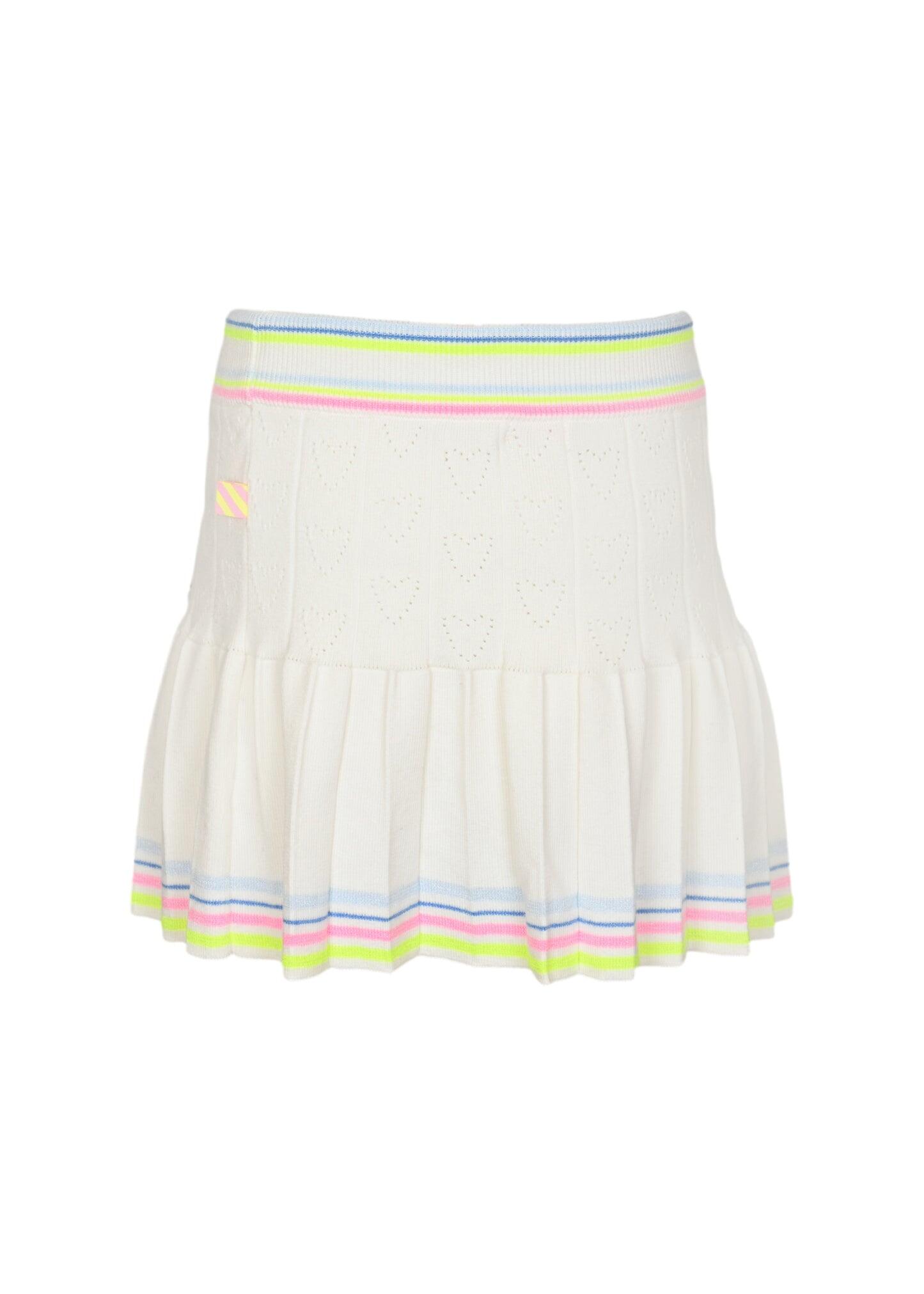 Girls Ivory Heart Top and Skirt Set - Set