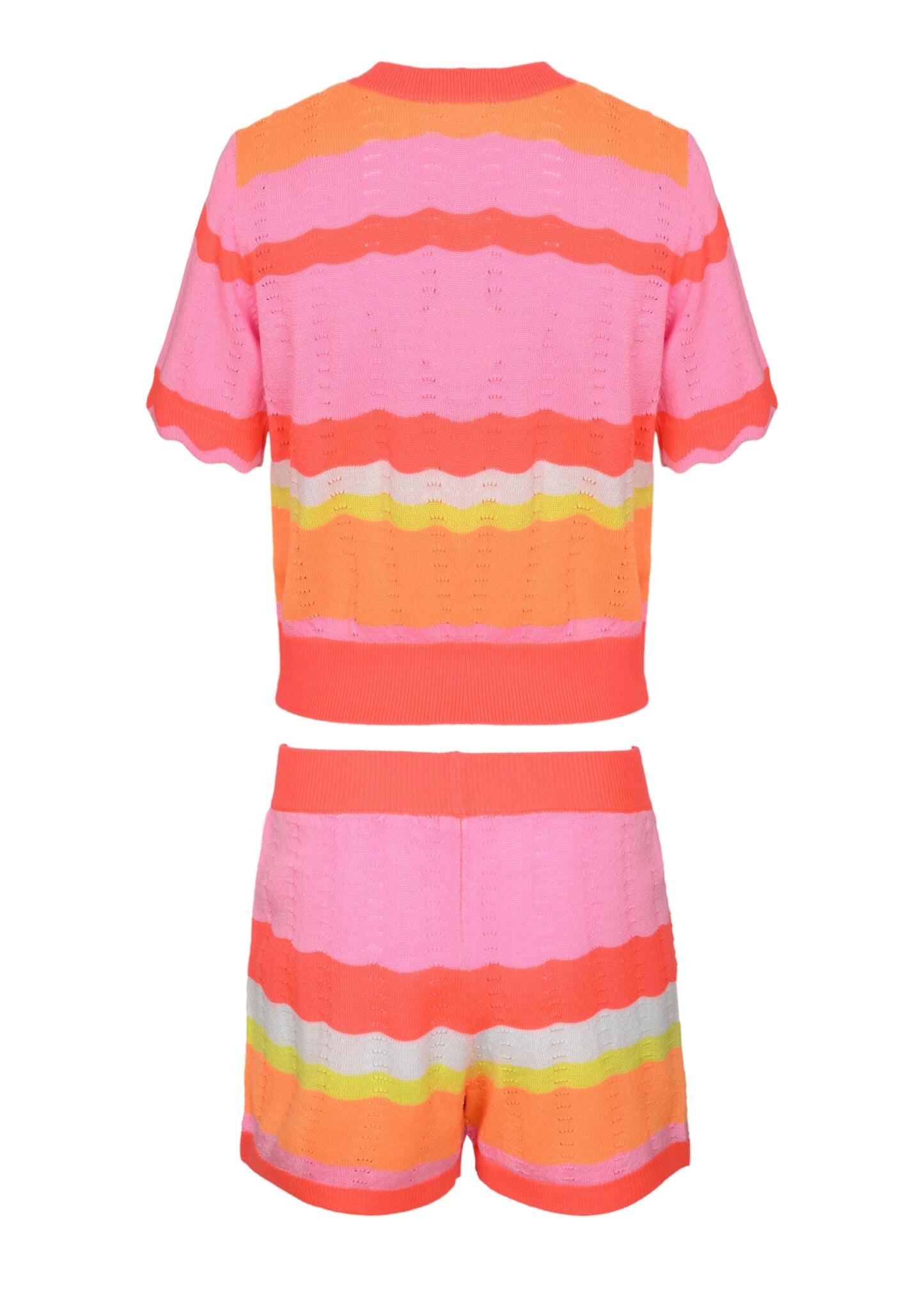 Girls Multi/Print Knit Top & Short Set - Set