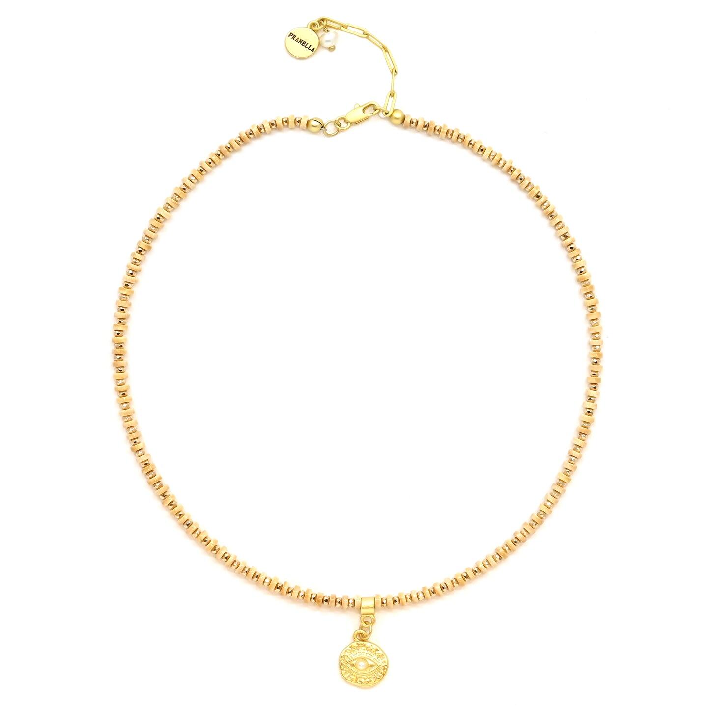 Brandy Golden Eye Necklace - Necklace