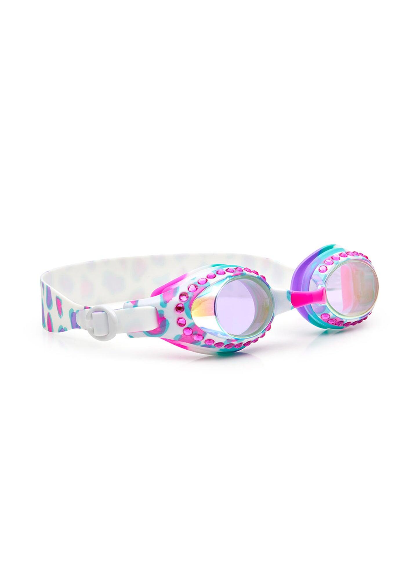 Purrincess Pink Cati B Cheetah Printed Frame Swim Goggles - Goggles