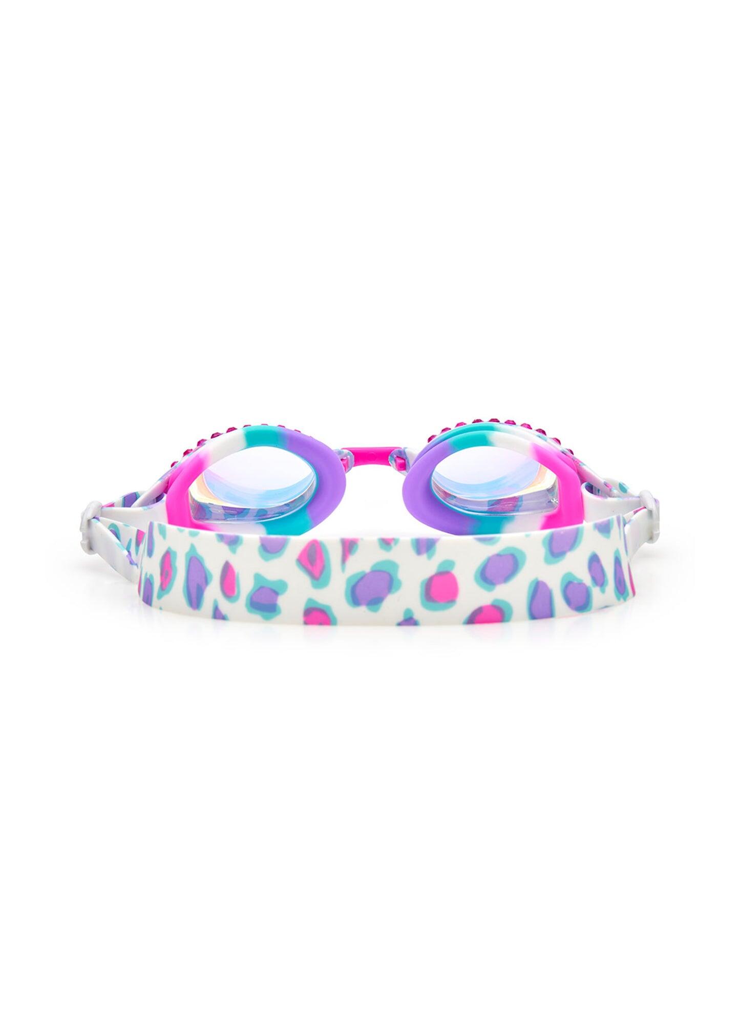 Purrincess Pink Cati B Cheetah Printed Frame Swim Goggles - Goggles