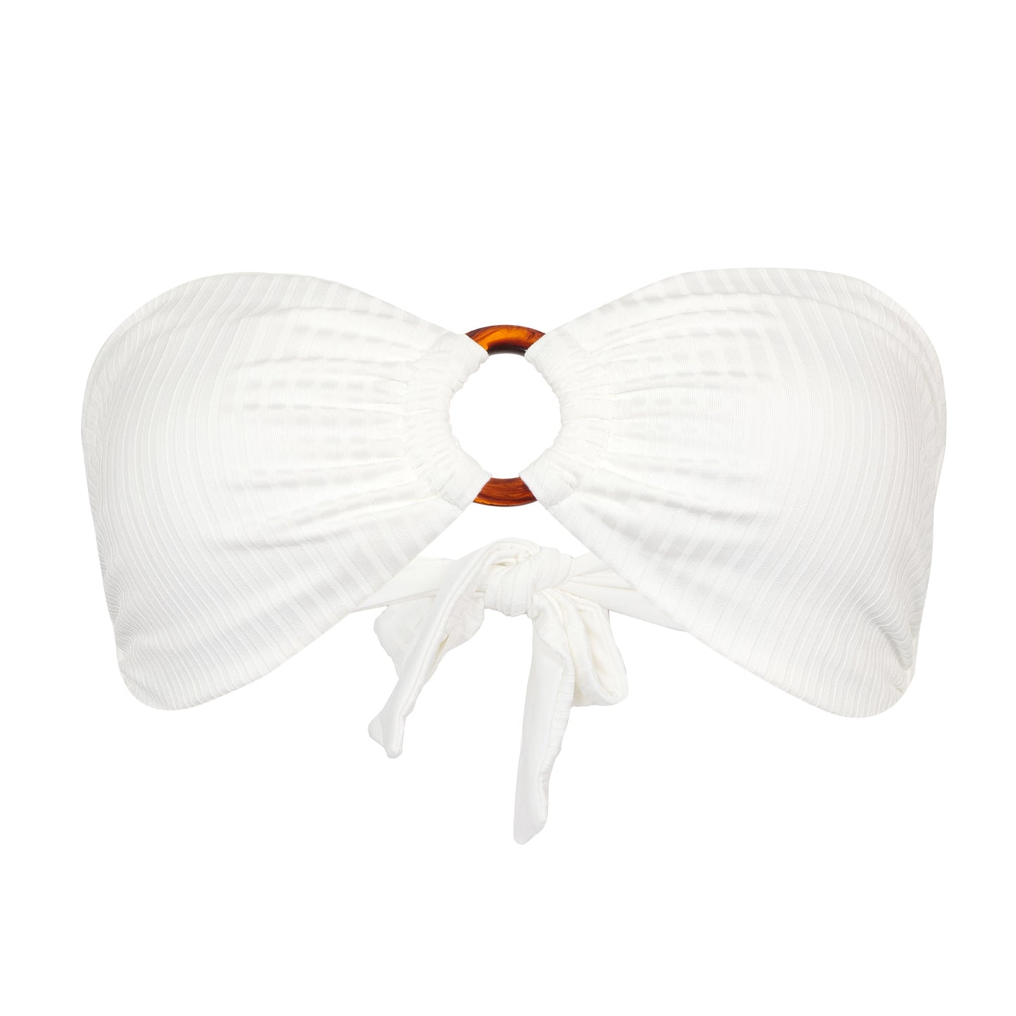 Brisbane Bikini Top Ivory Ribbed - Bikini Top
