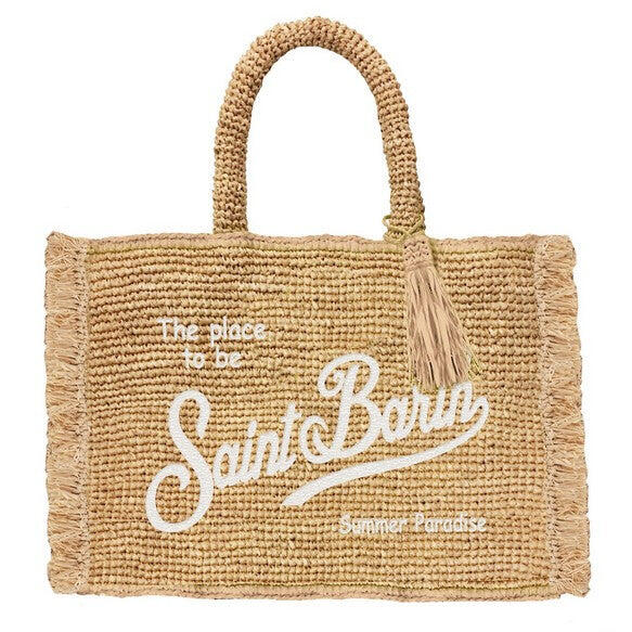 Colette Raffia Fringes Brown Bag
