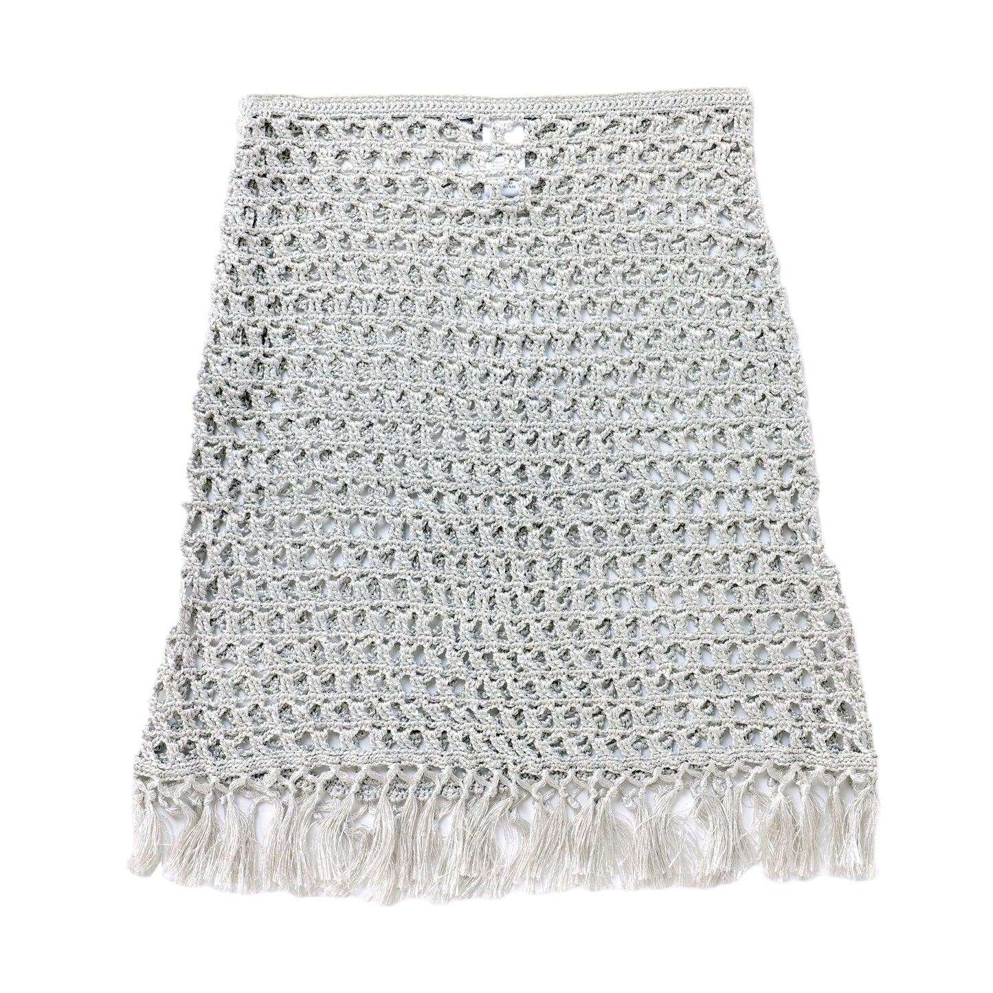 Marysia Crochet Mini Skirt Silver
