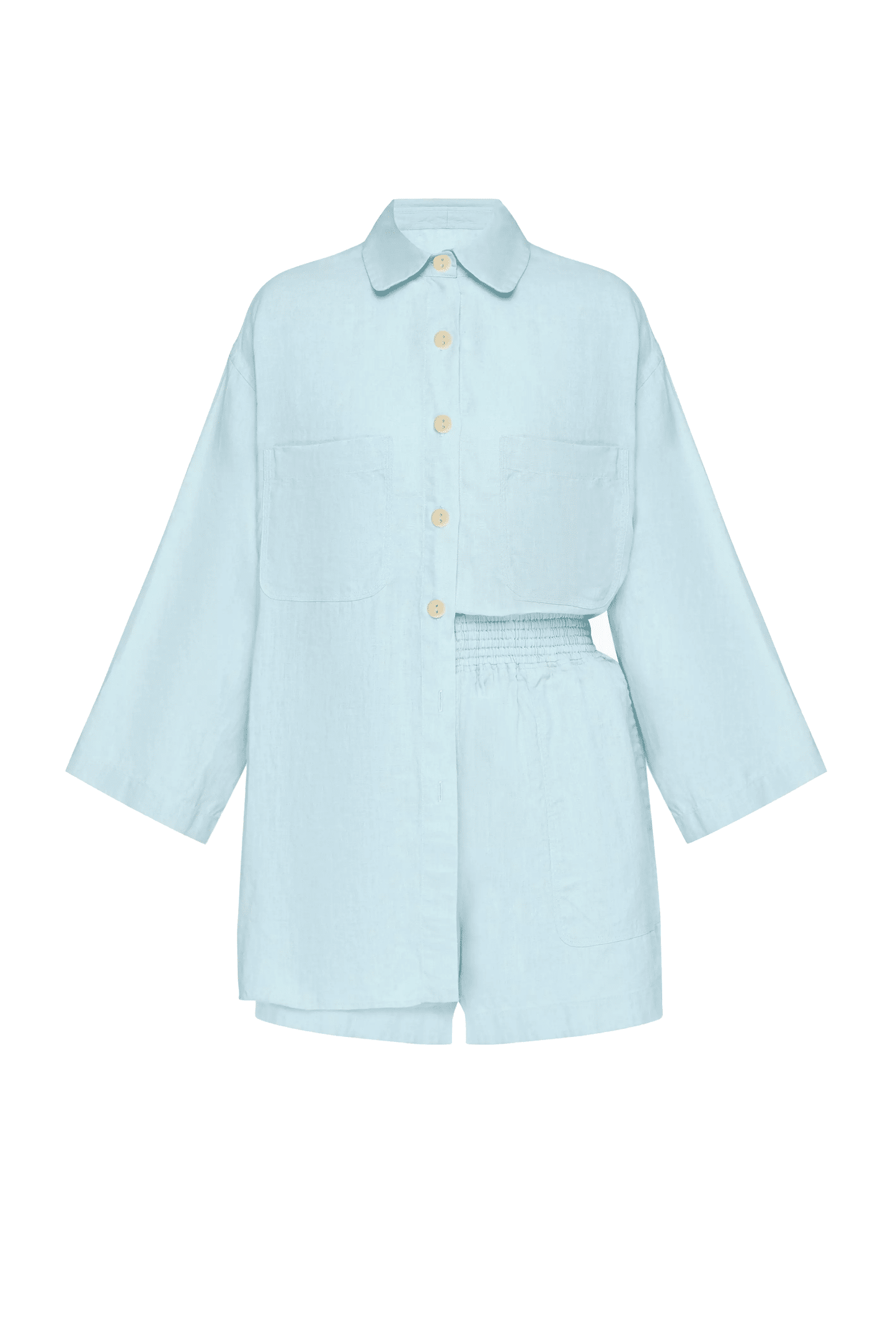 Top And Short Set Light Blue